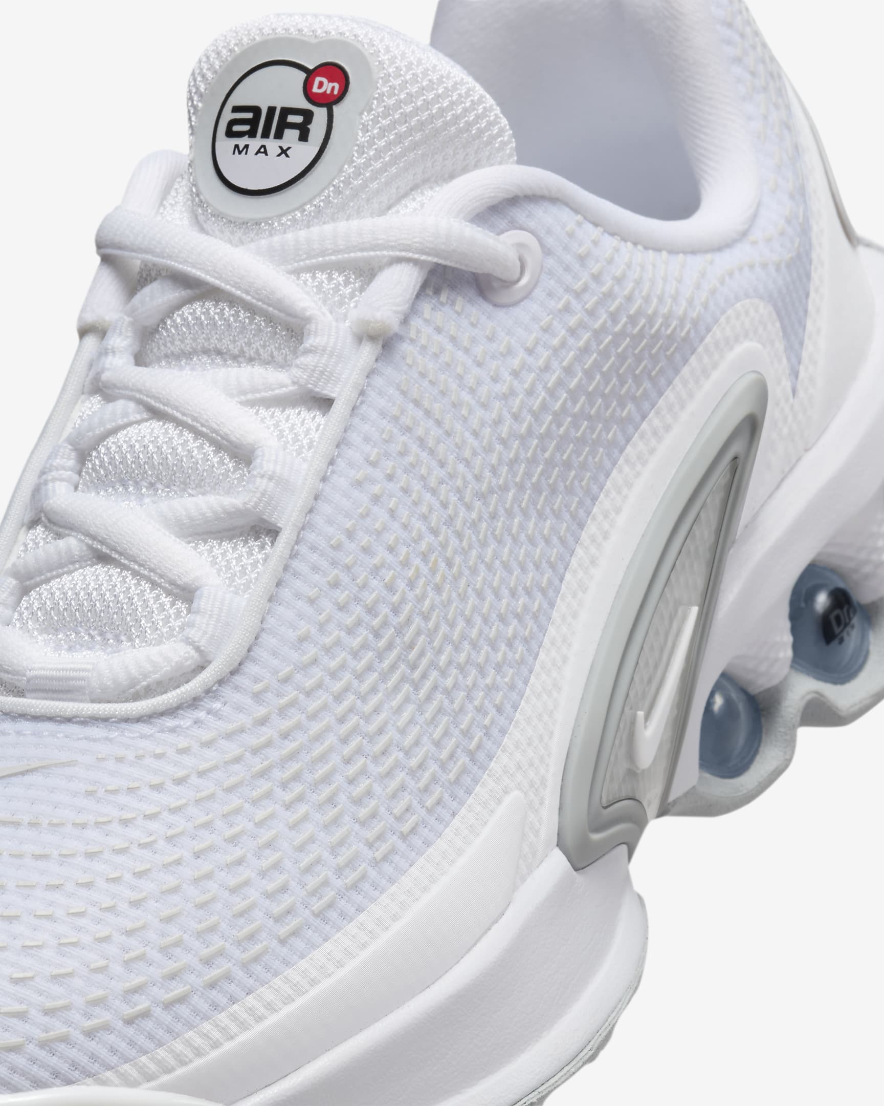 Nike Air Max Dn Big Kids' Shoes - White/White/Metallic Silver/White