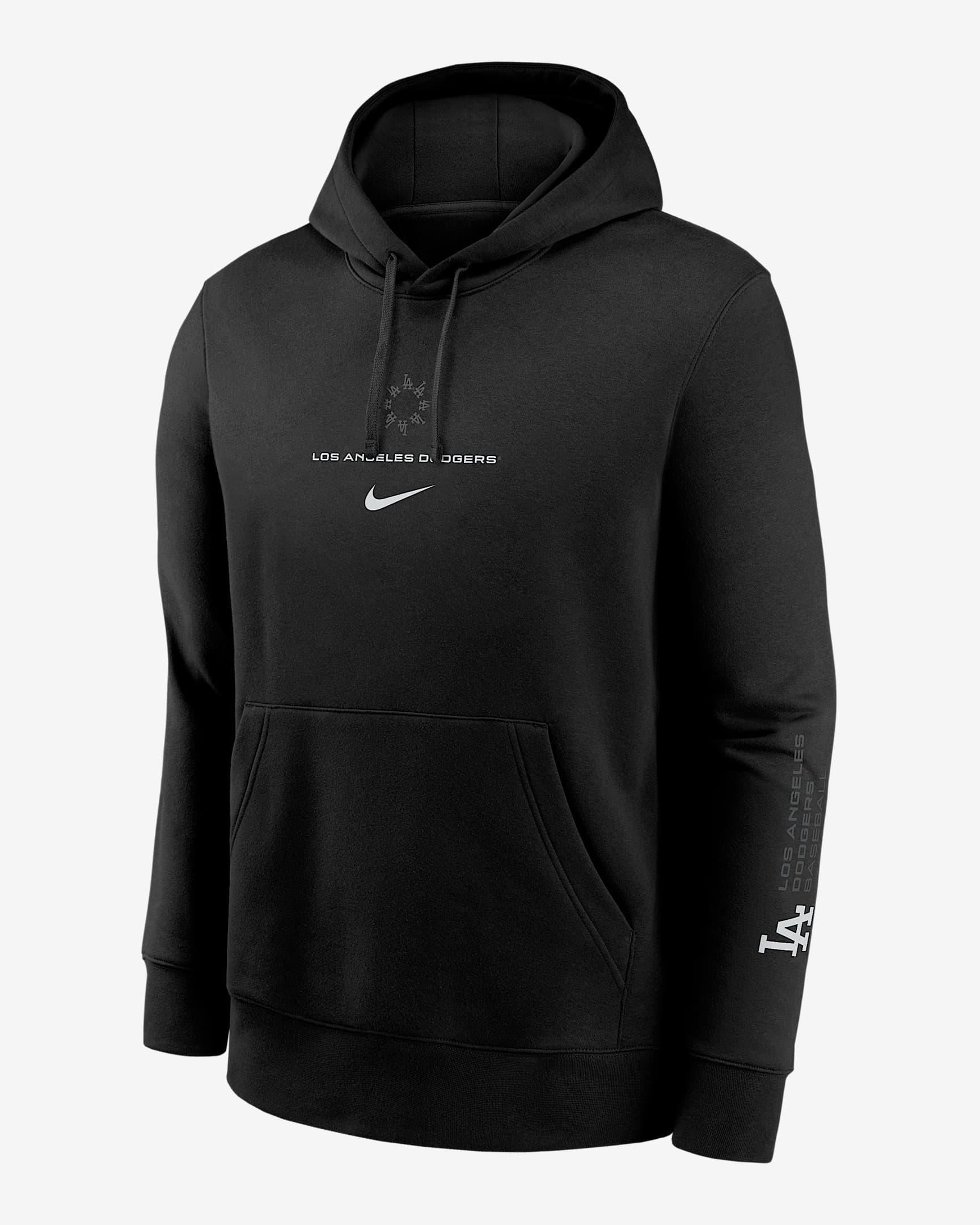Los Angeles Dodgers Fashion Club Men's Nike MLB Pullover Hoodie - Black