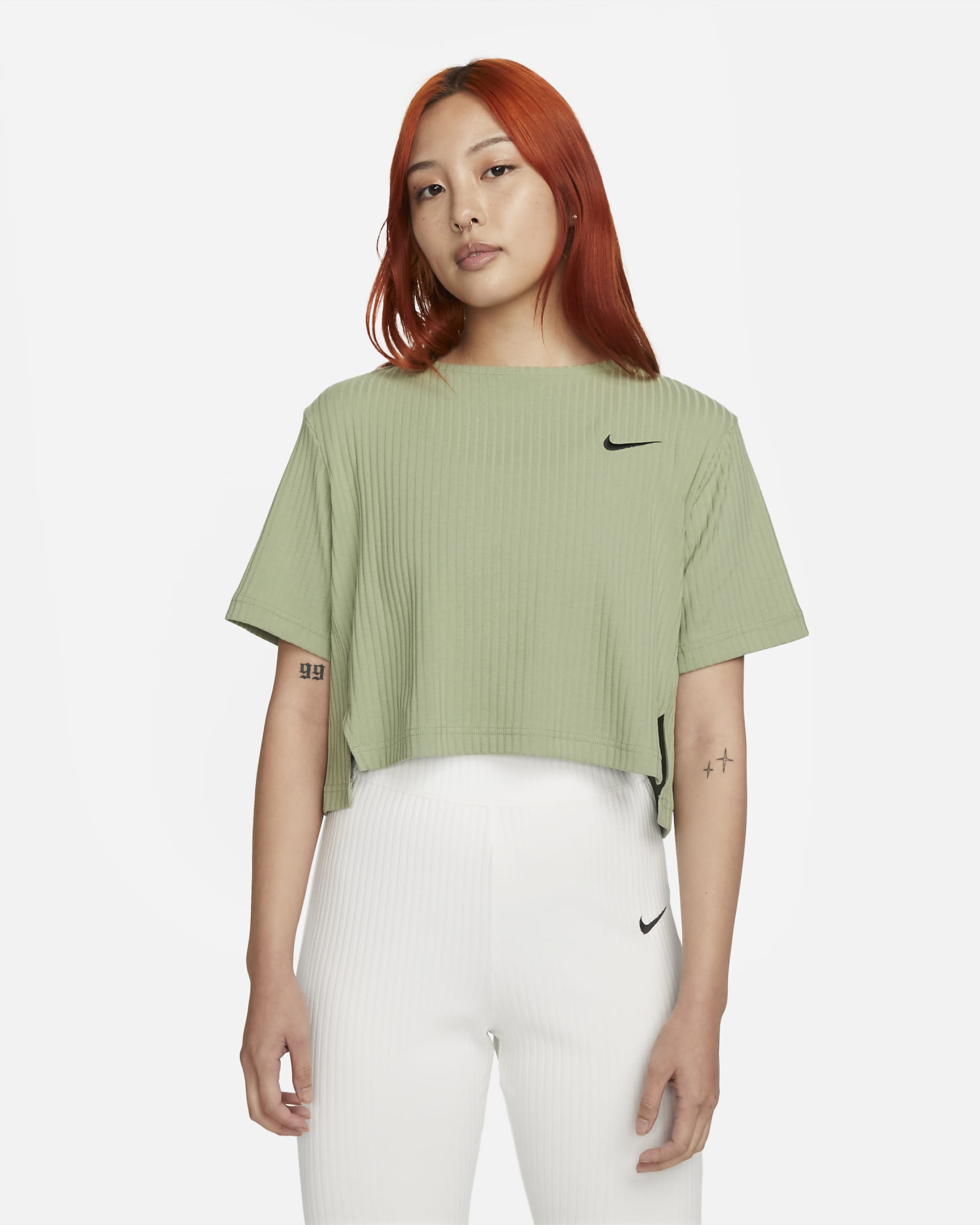 Nike Sportswear Women's Ribbed Jersey ShortSleeve Top. Nike MY