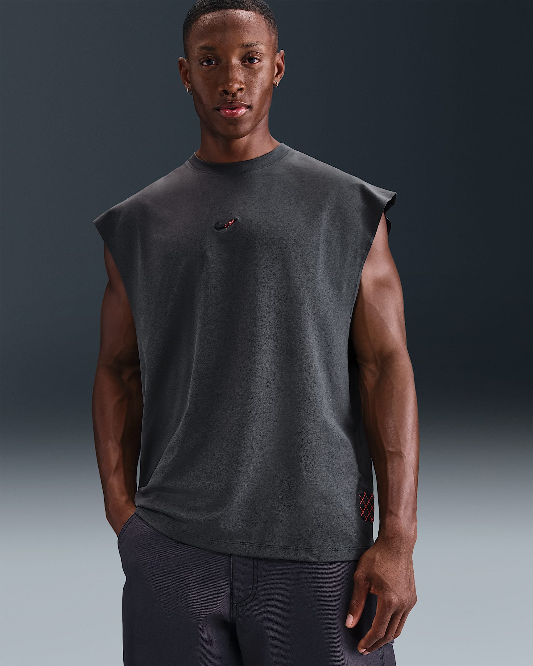 Nike Men's Dri-FIT Sleeveless Basketball Top - Anthracite/Black