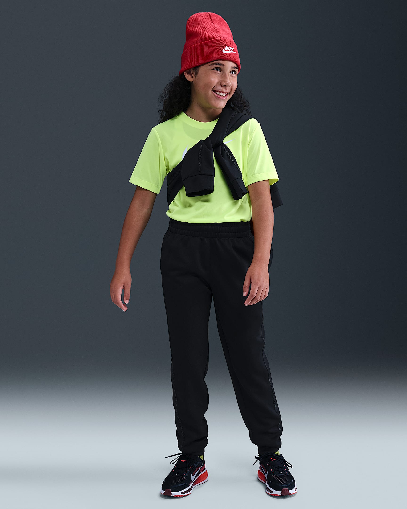 Nike Sportswear Multi Big Kids' Dri-FIT Pants - Black/Dark Smoke Grey/Dark Smoke Grey