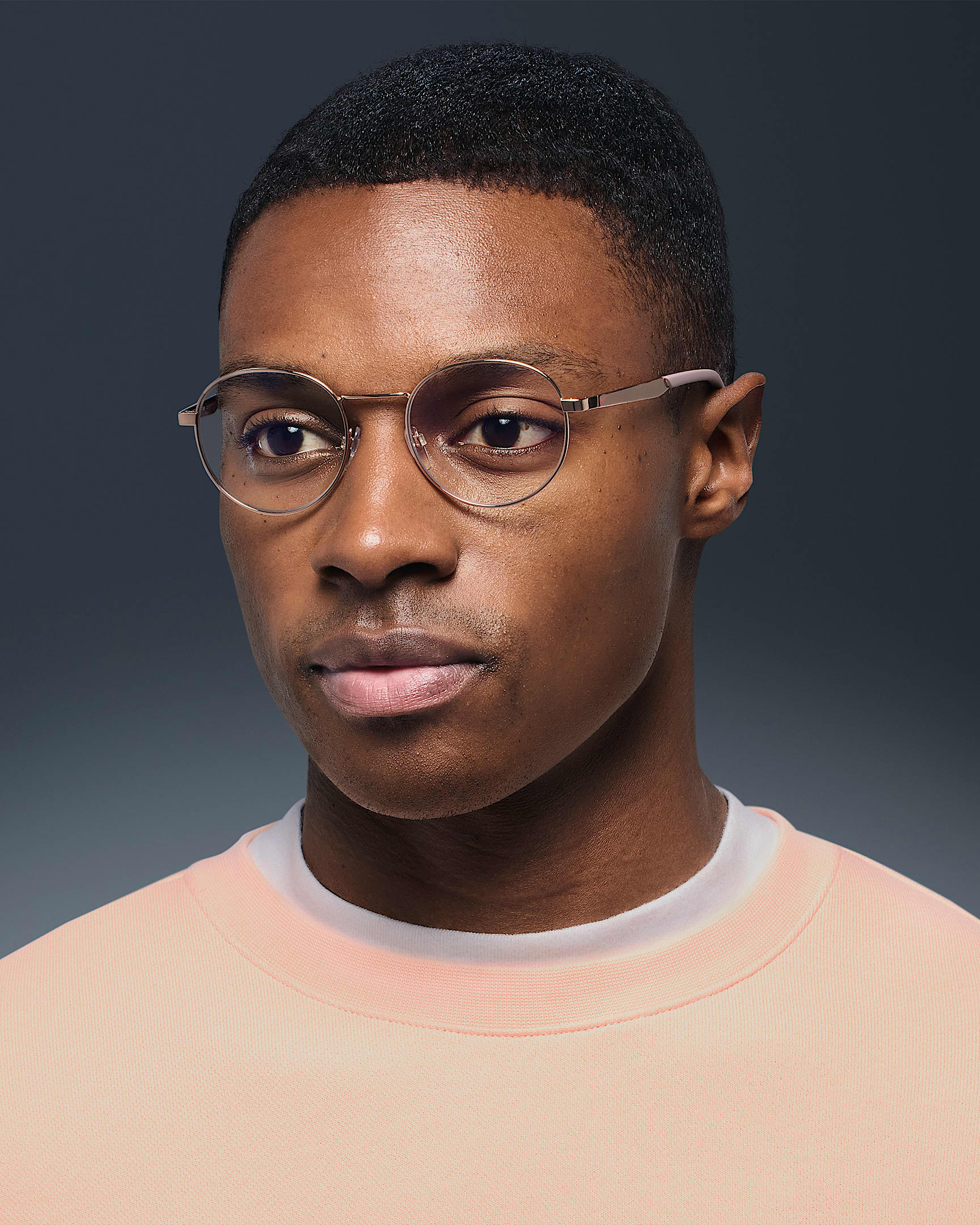 Lentes Blue Light Nike Traveler Drift - Oro rosa