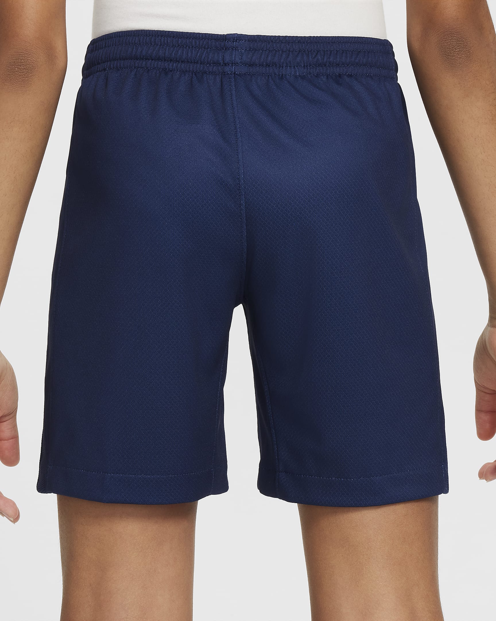 Paris Saint-Germain 2024/25 Stadium Home Nike Replika-Fußballshorts mit Dri-FIT-Technologie (ältere Kinder) - Midnight Navy/Weiß