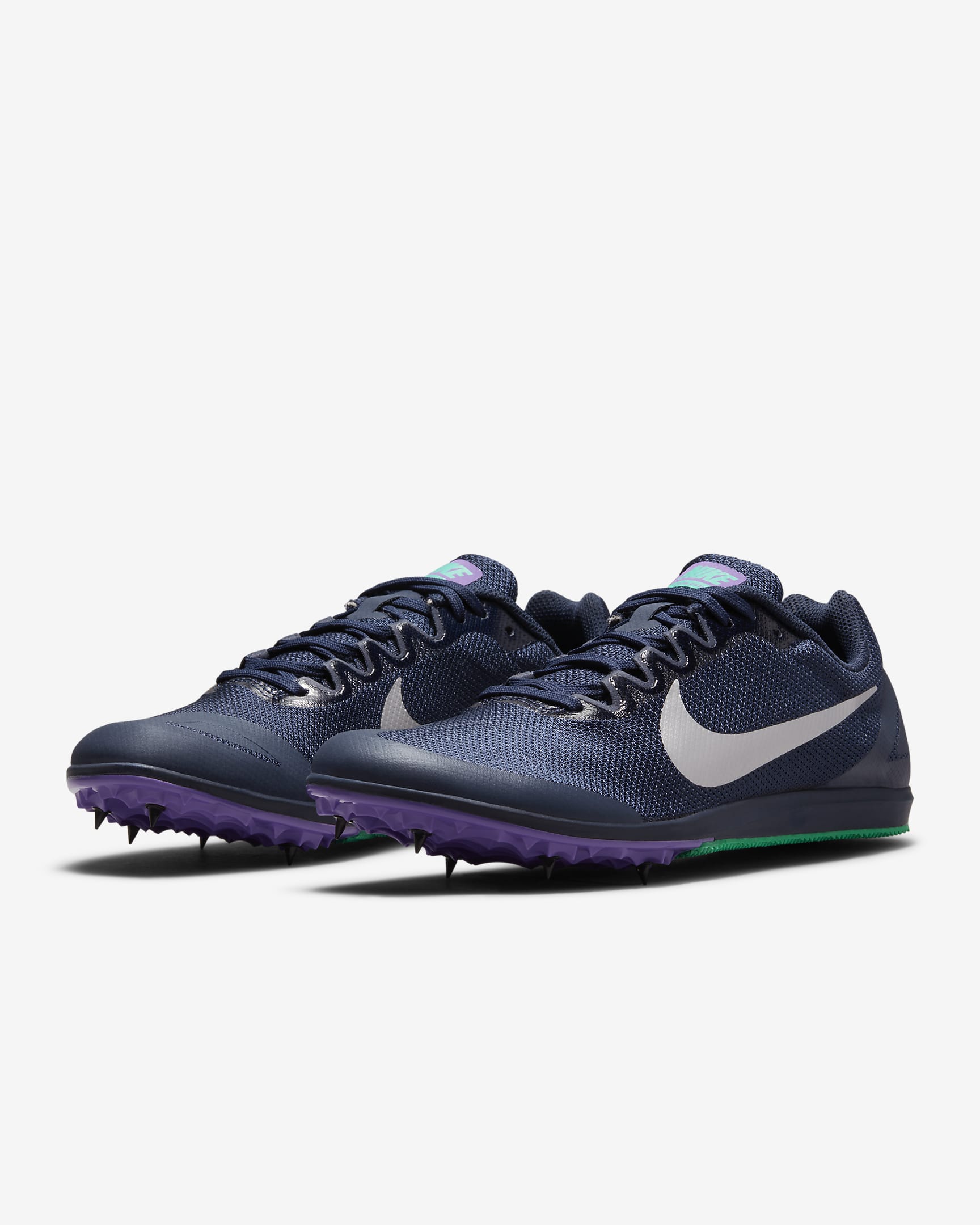 Nike Zoom Rival D 10 Athletics Distance Spikes - Obsidian/Wild Berry/Clear Emerald/Metallic Silver