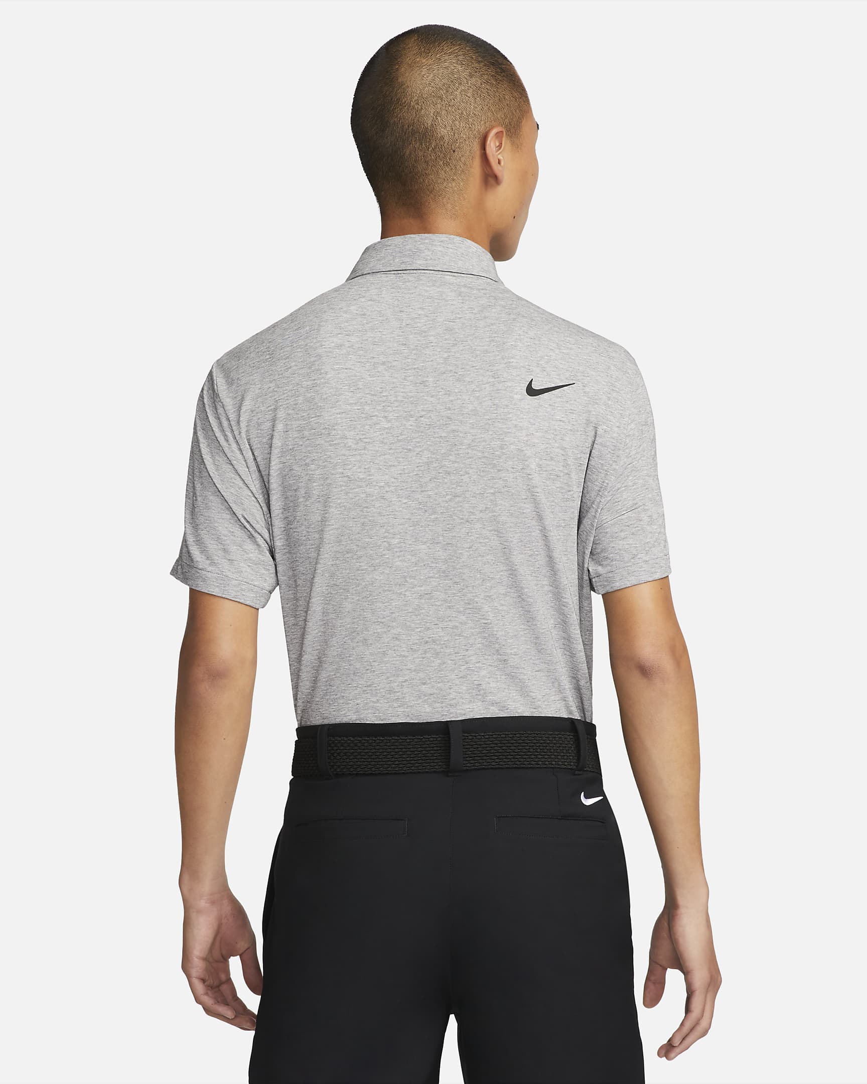 Nike Dri-FIT Tour Men's Golf Polo - Grey Heather/Black