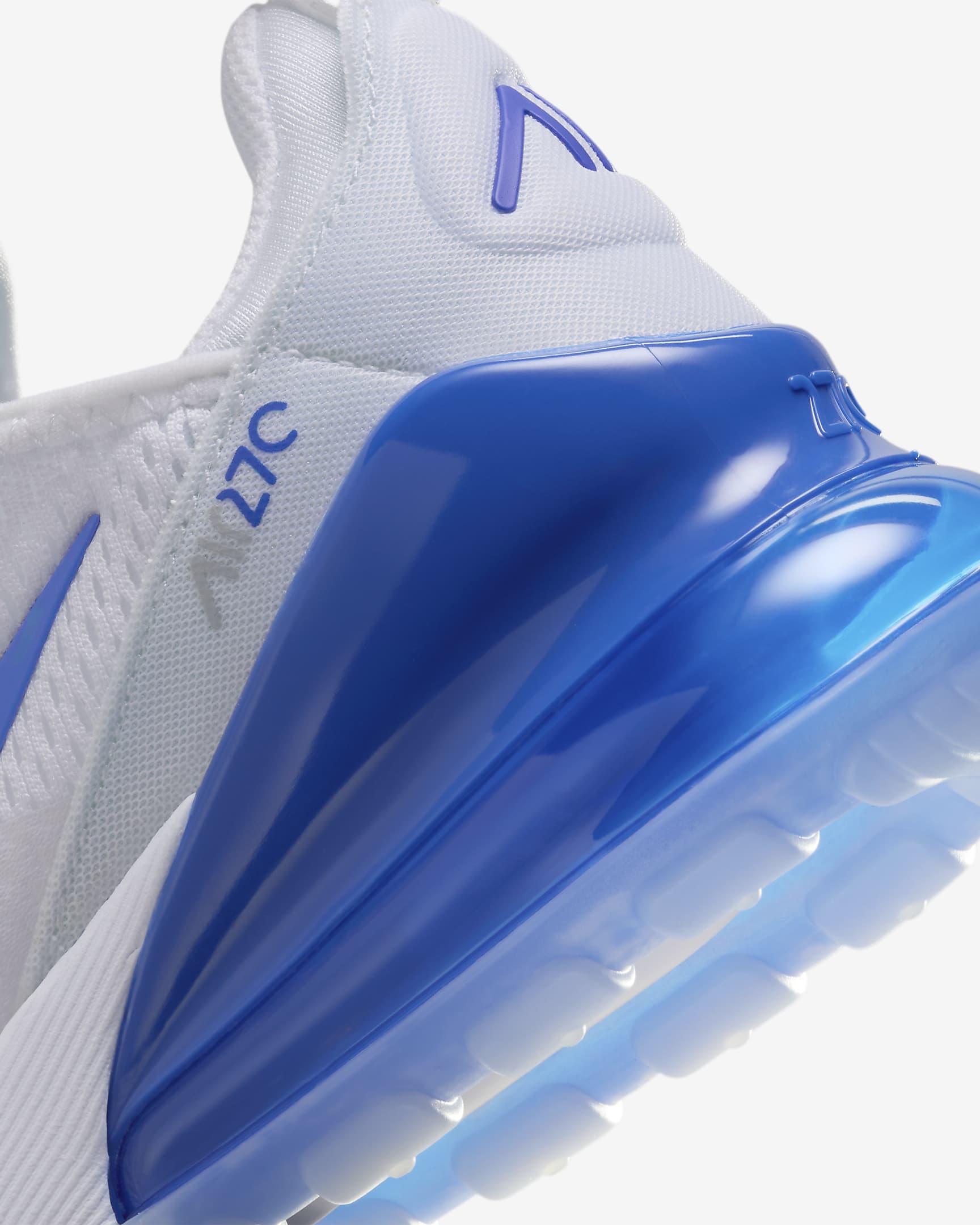 Nike Air Max 270 Older Kids' Shoes - White/Wolf Grey/White/Game Royal