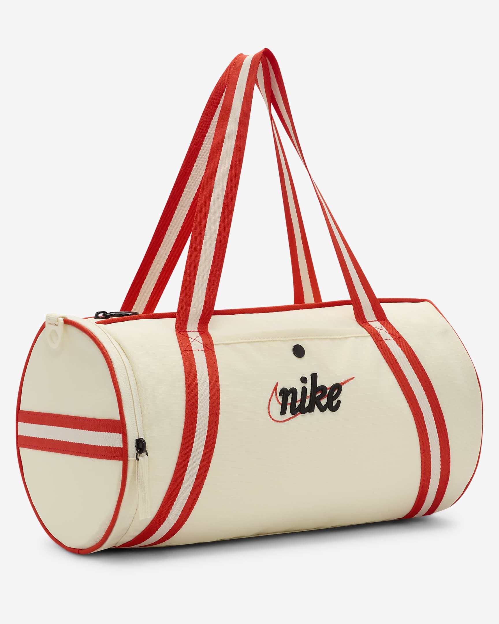 Nike Heritage Retro Duffel Bag (13L) - Coconut Milk/Picante Red/Black