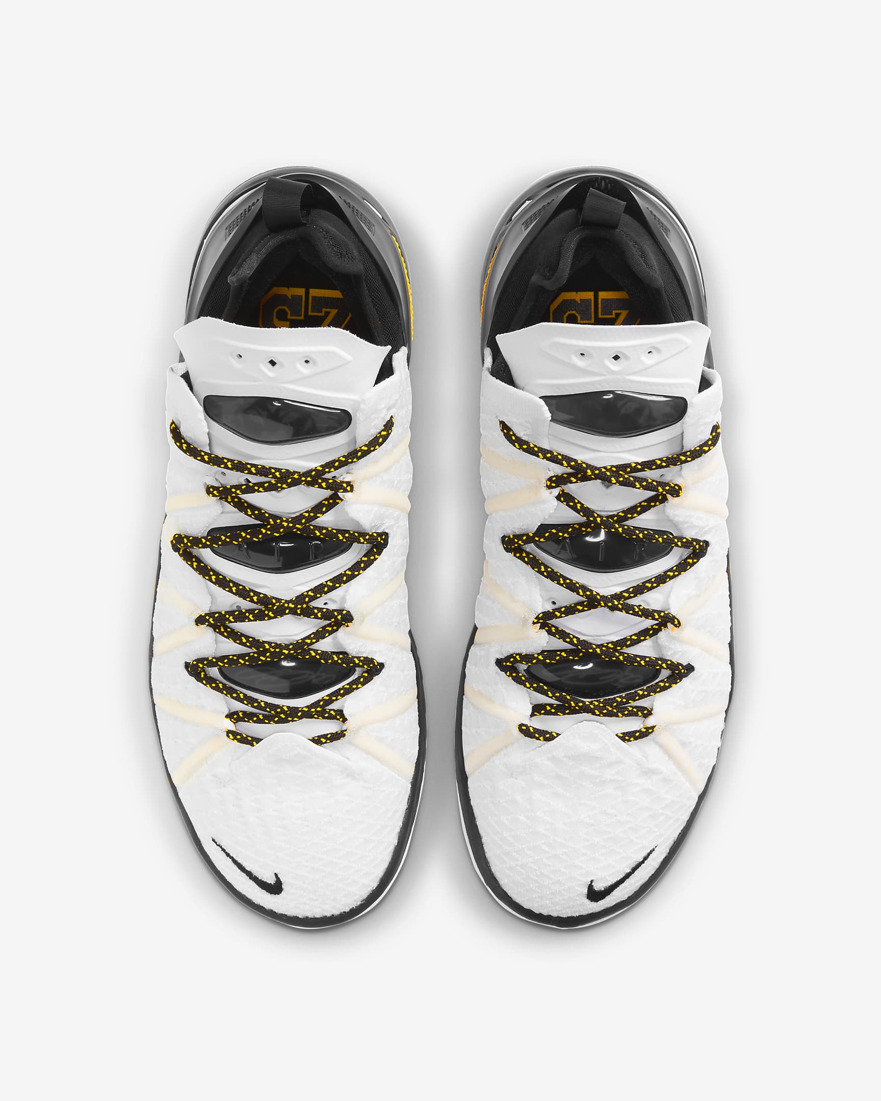 Calzado de básquetbol LeBron 18 “White/Black/Gold” - Blanco/Amarillo/Negro