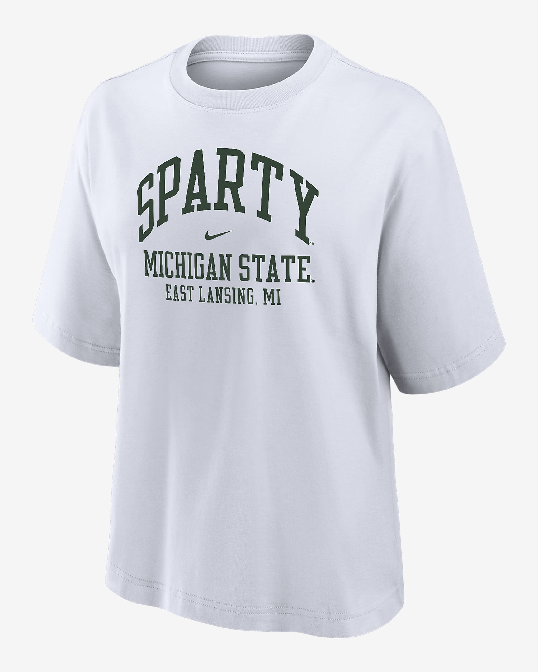 Michigan State Women's Nike College Boxy T-Shirt - White