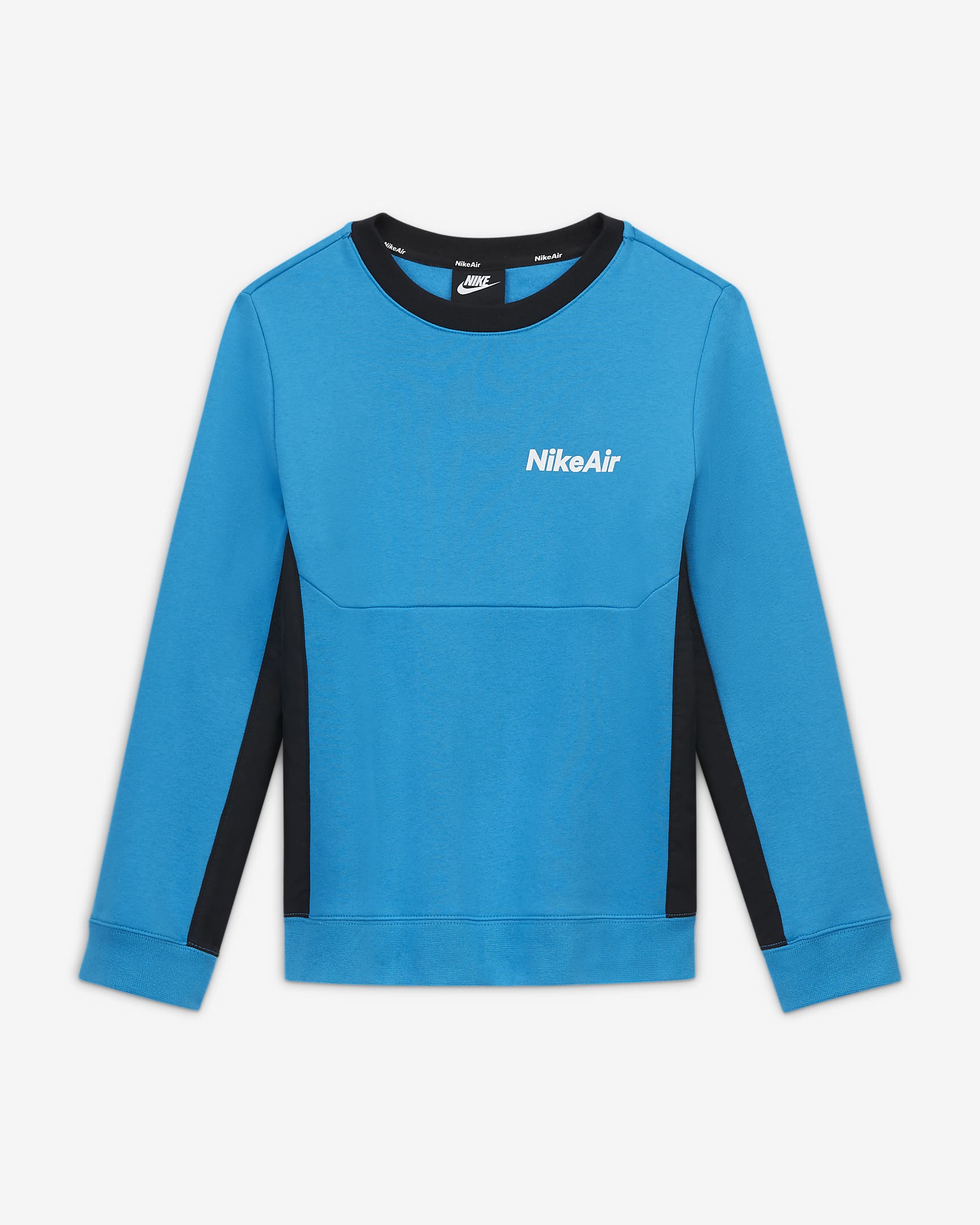 Nike Air Big Kids' (Boys') Long-Sleeve Crew - Laser Blue/Laser Blue/Black/White