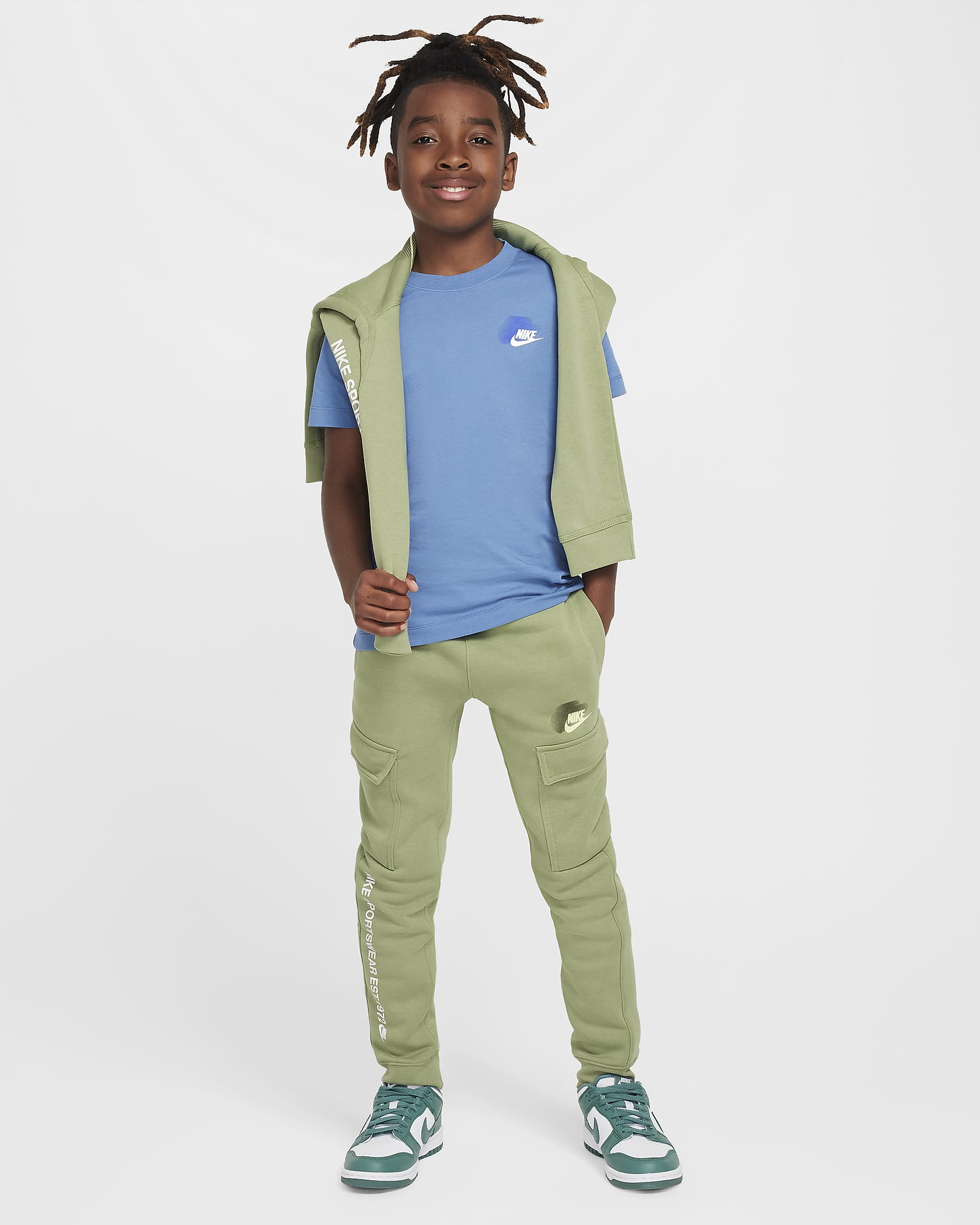 Nike Sportswear Standard Issue Camiseta con estampado - Niño - Aegean Storm