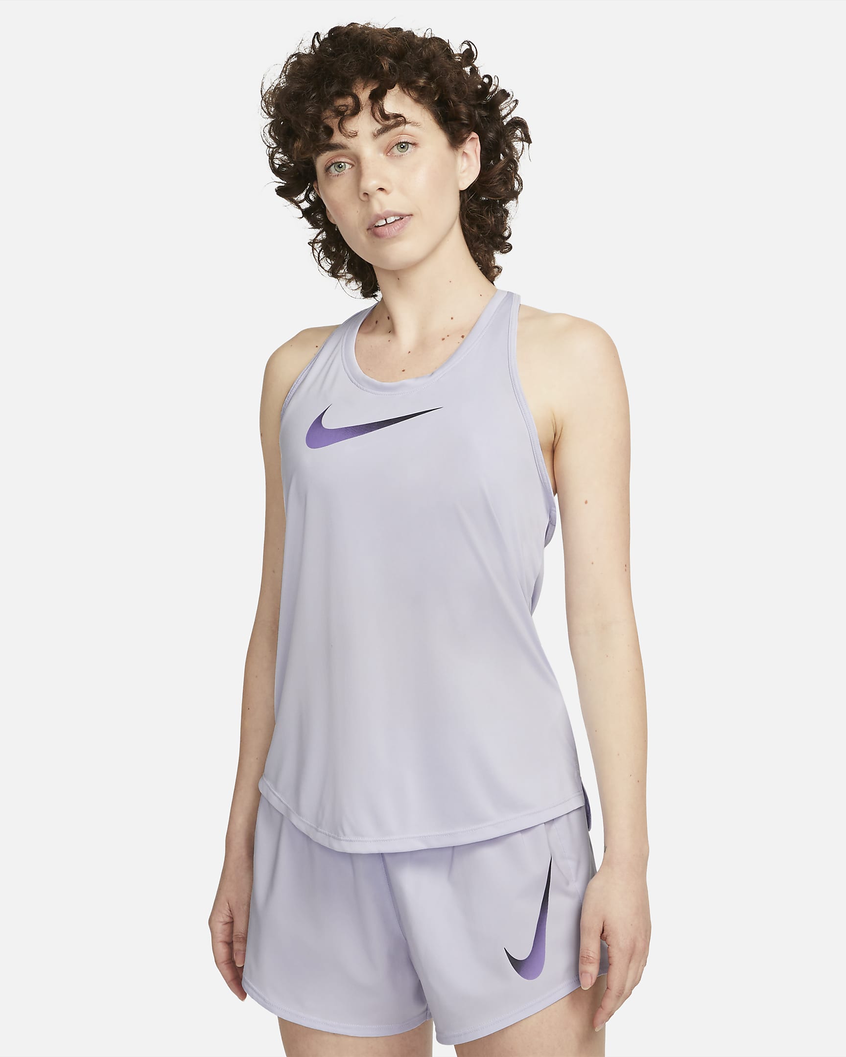 Nike Dri-FIT One Swoosh Women's Tank Top - Oxygen Purple