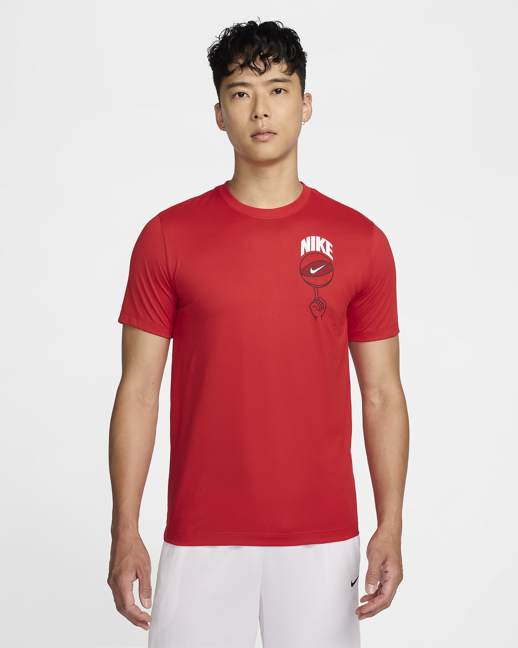 เสื้อยืดบาสเก็ตบอลผู้ชาย Dri-FIT Nike - University Red