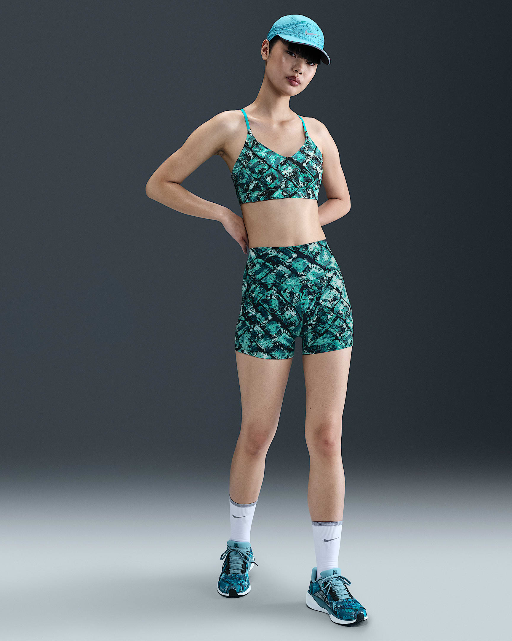 Nike Women's Artist Collection High-Waisted 12.5cm (approx.) Printed Biker Shorts - Dusty Cactus
