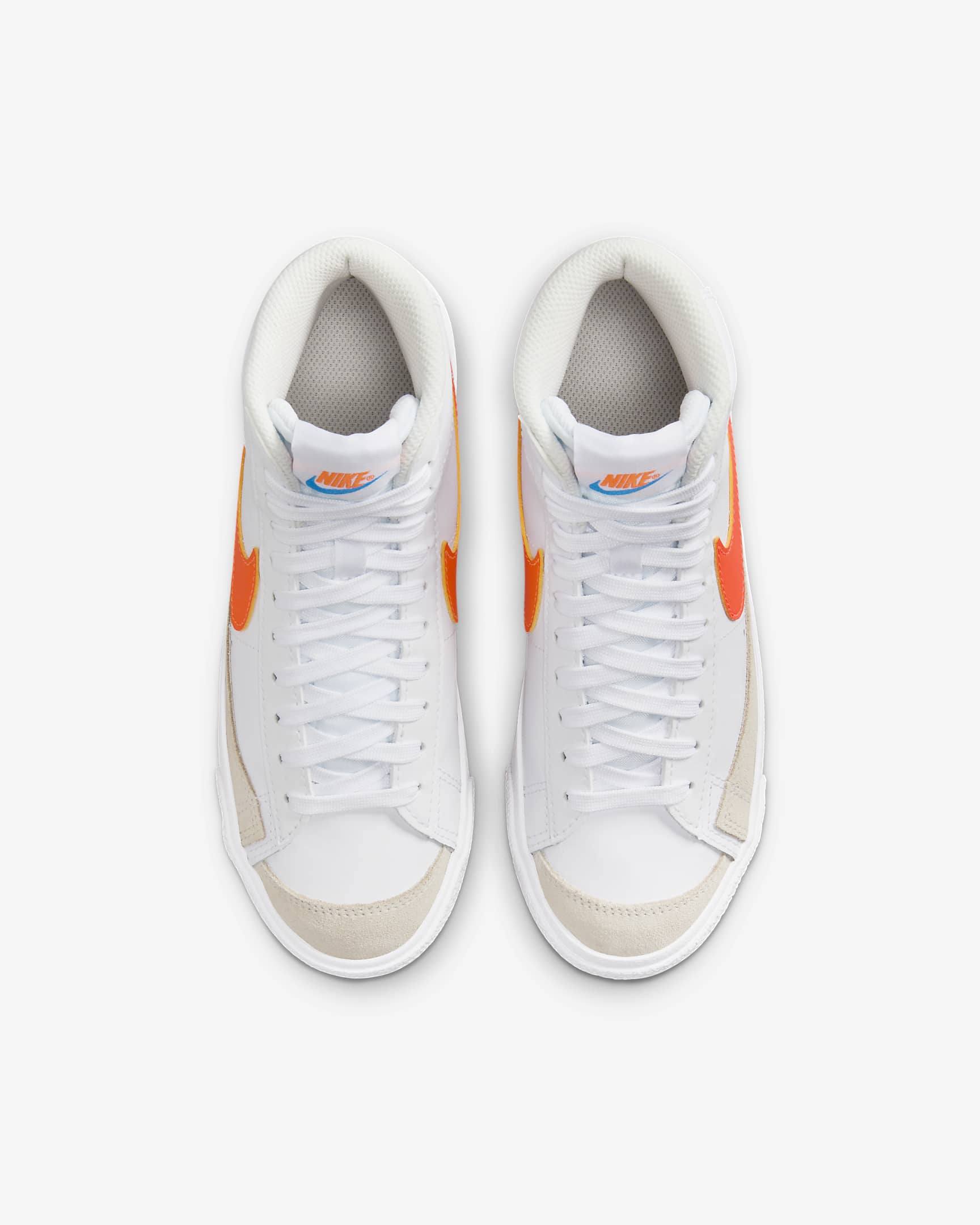 Boty Nike Blazer Mid '77 pro větší děti - Bílá/Photo Blue/Phantom/Total Orange