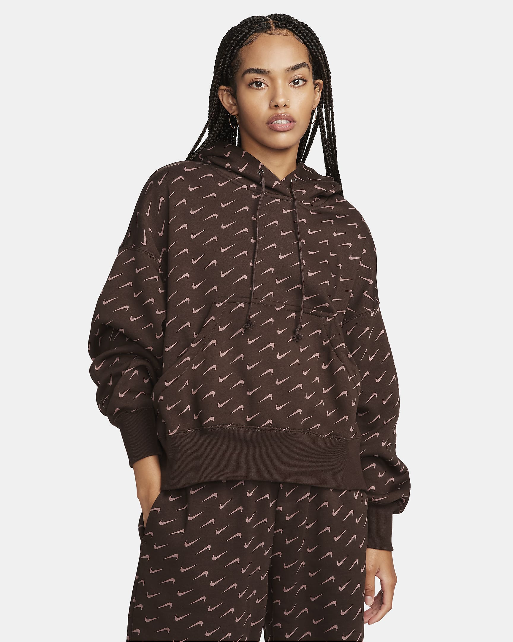 Nike Sportswear Phoenix Fleece Women's Over-Oversized Printed Hoodie ...