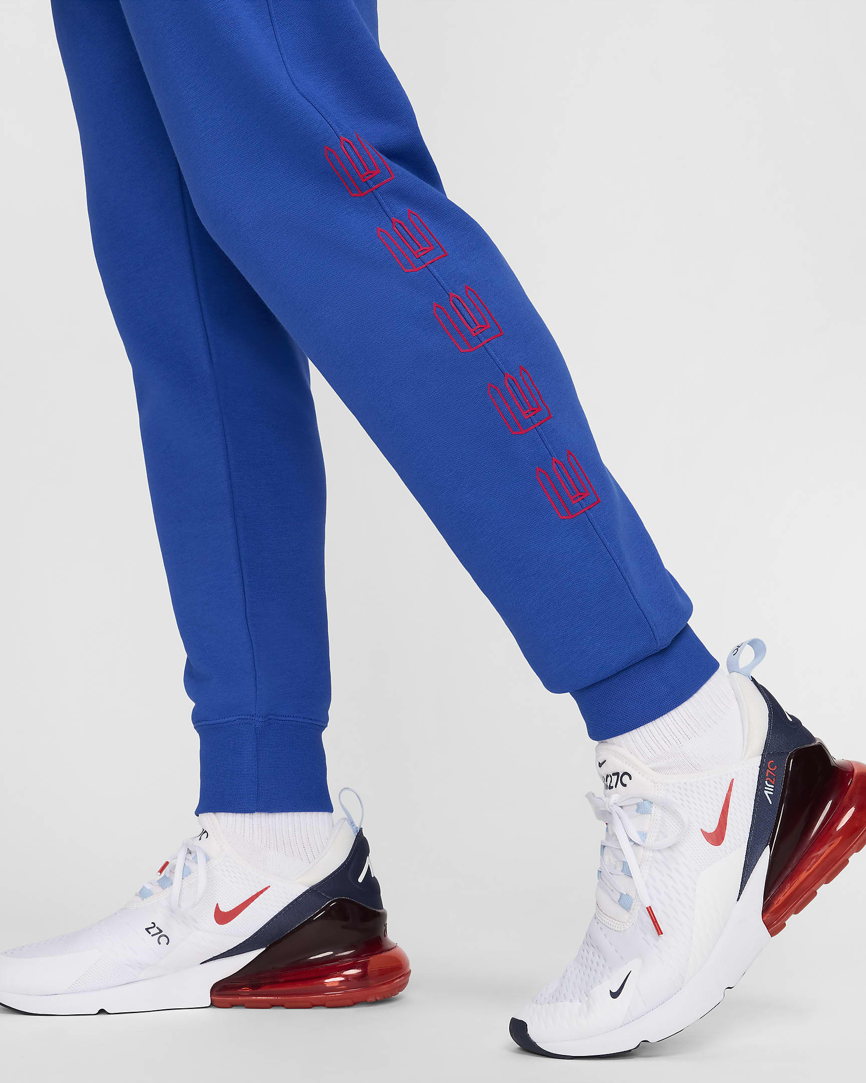 Atlético de Madrid Club Thuis Nike voetbaljoggingbroek van sweatstof voor heren - Game Royal/Light Crimson