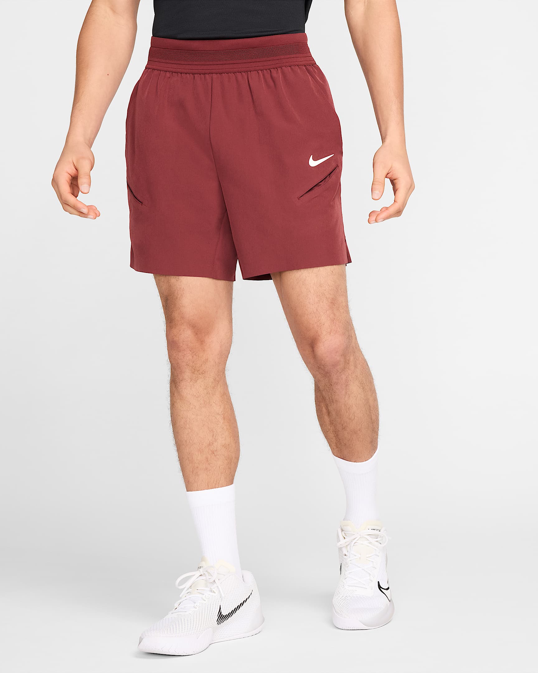 NikeCourt Slam Dri-FIT férfi teniszrövidnadrág - Dark Team Red/Fehér