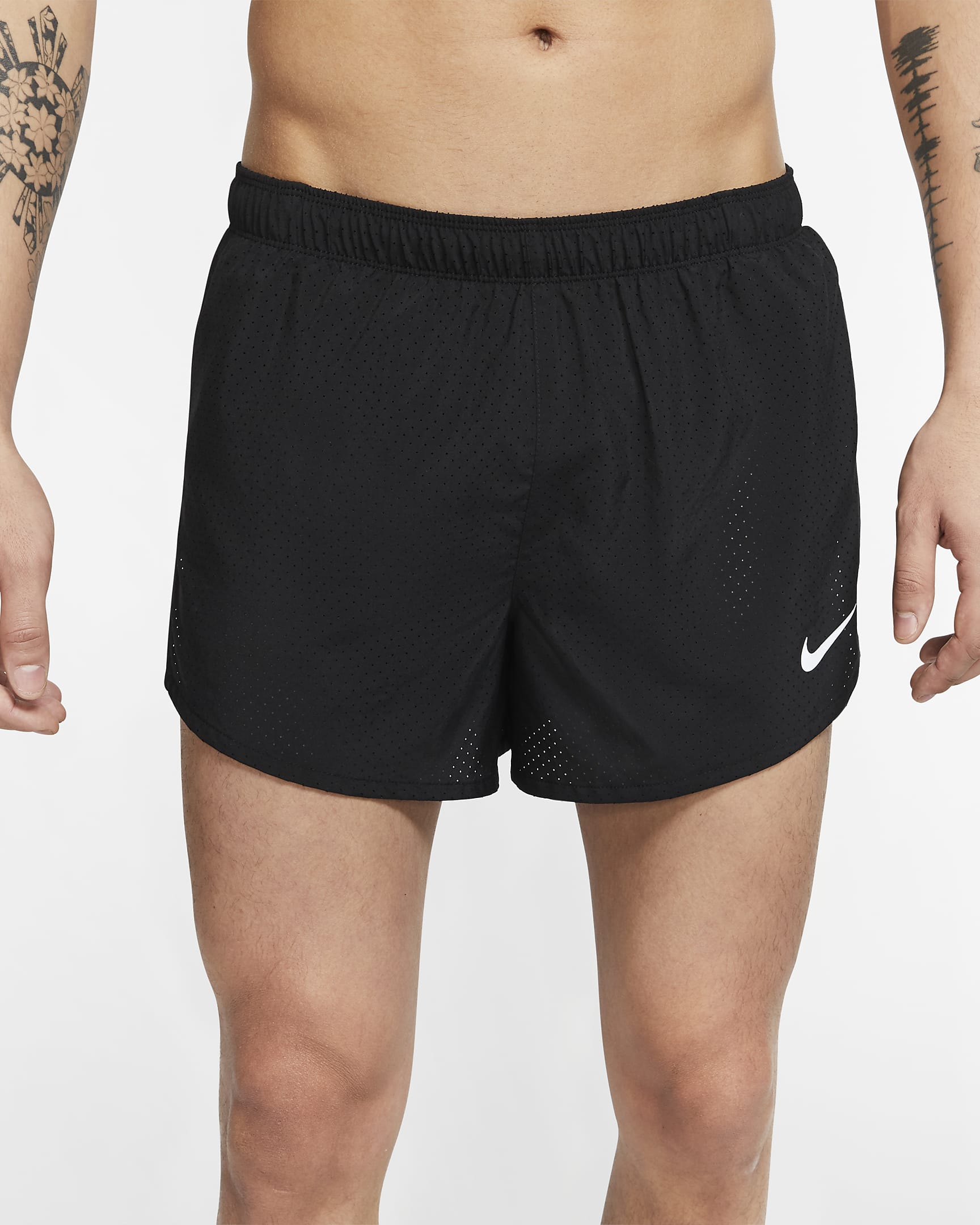 Wettkampf-Laufshorts mit Futter für Herren (ca. 10 cm) - Schwarz