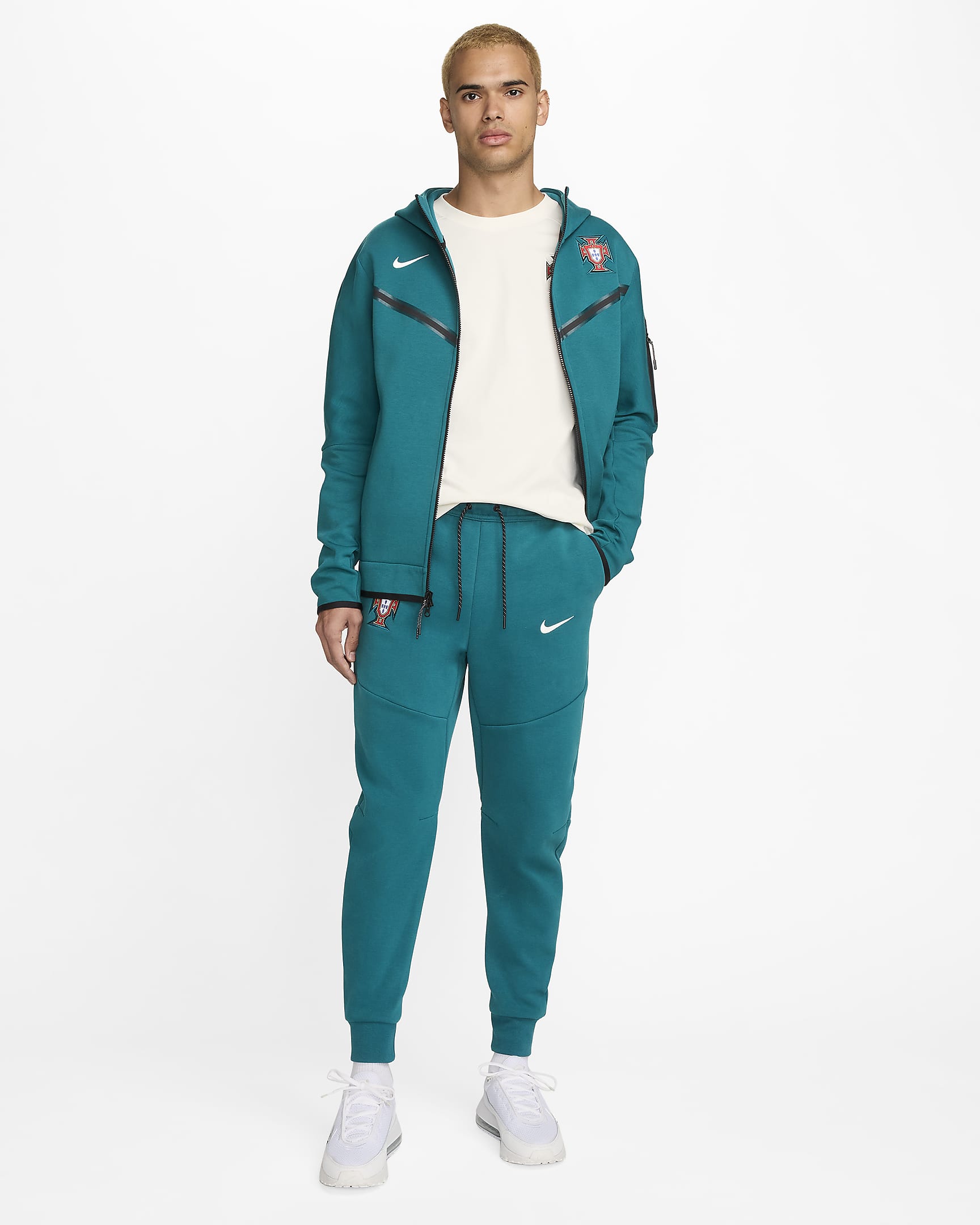 Portugal Tech Fleece Nike Football joggebukse til herre - Geode Teal/Sail