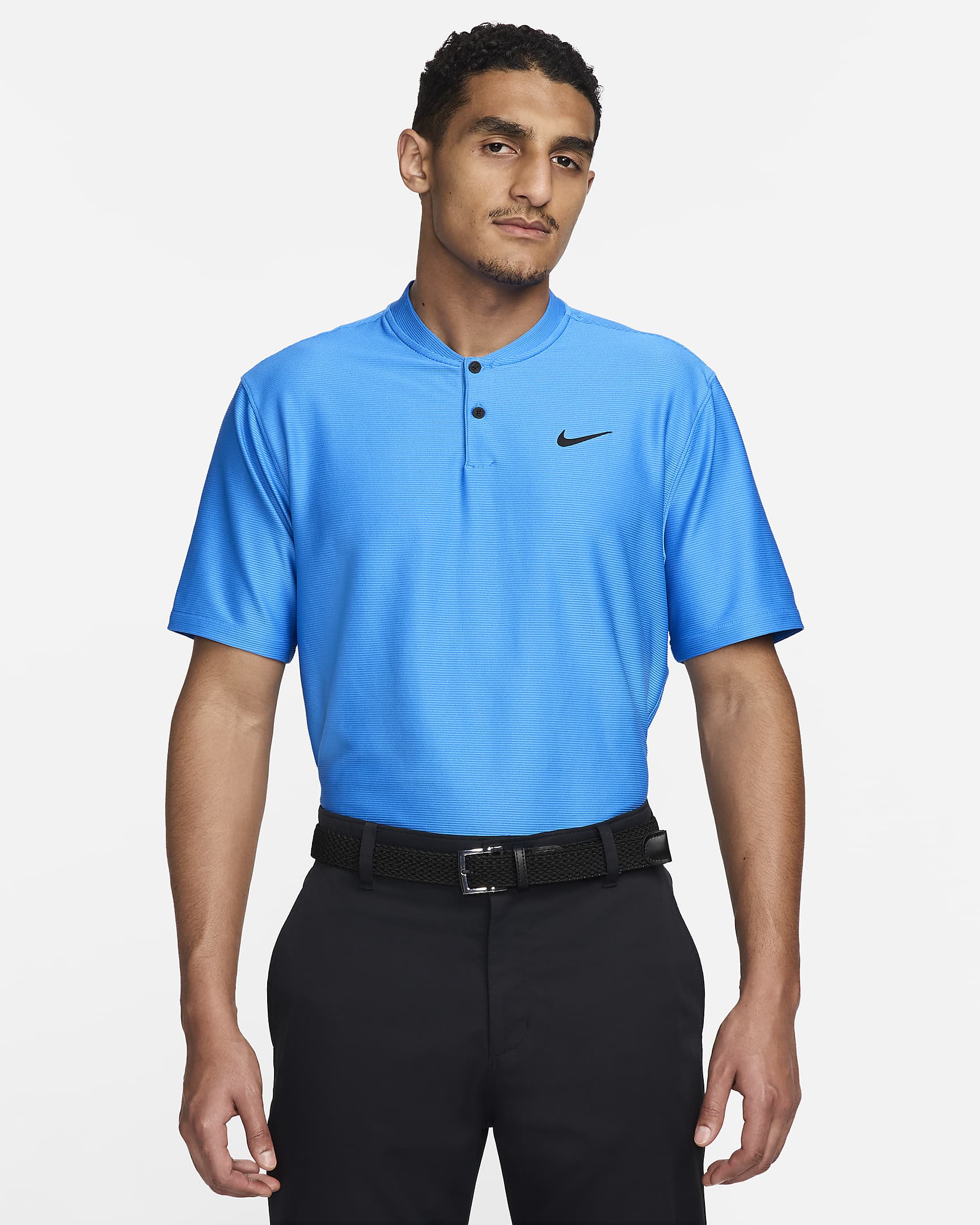 Nike Tour Dri-FIT Golf-Poloshirt für Herren - Light Photo Blue/Schwarz