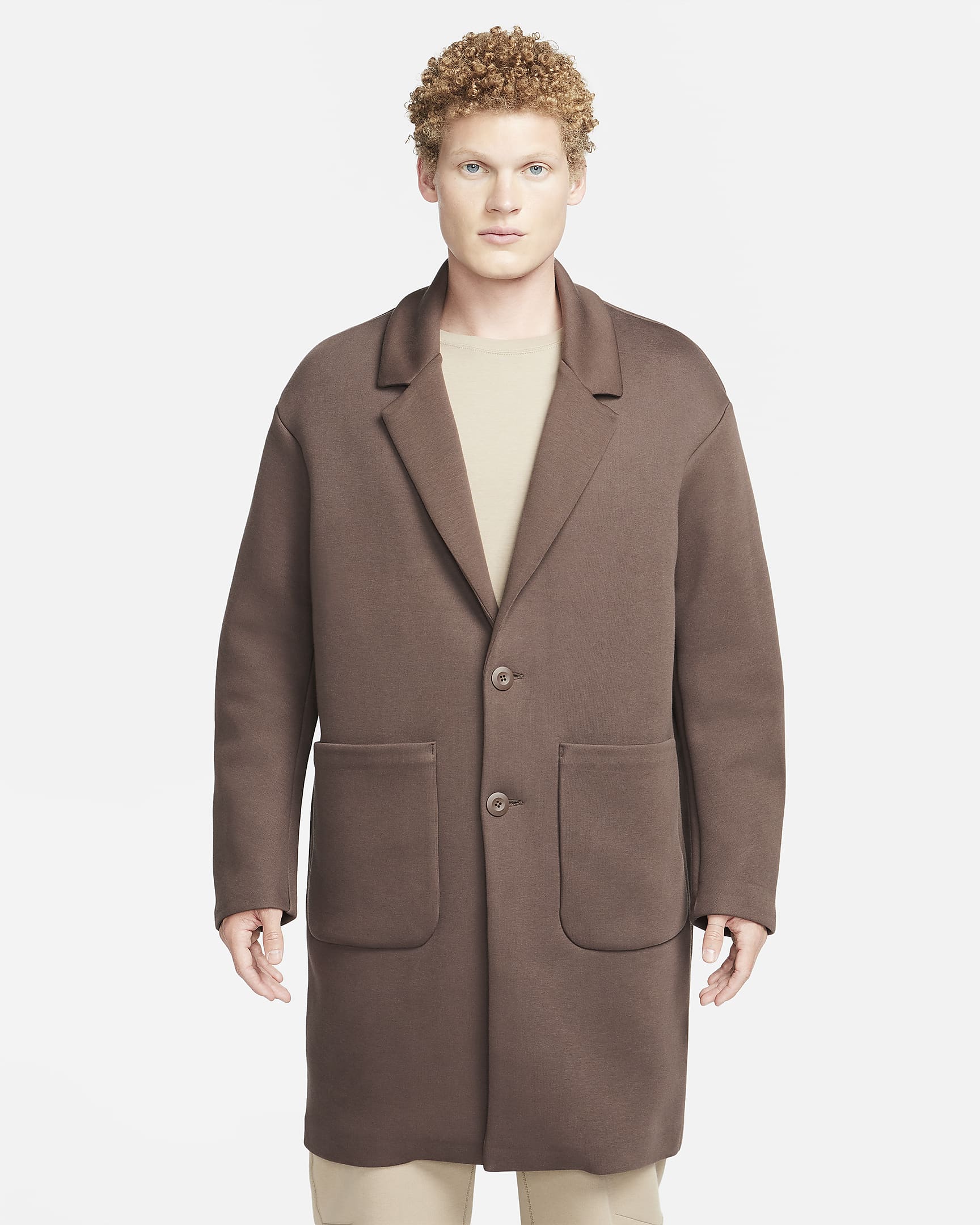 Nike Sportswear Tech Fleece Reimagined-trenchcoat med løstsiddende pasform til mænd - Baroque Brown