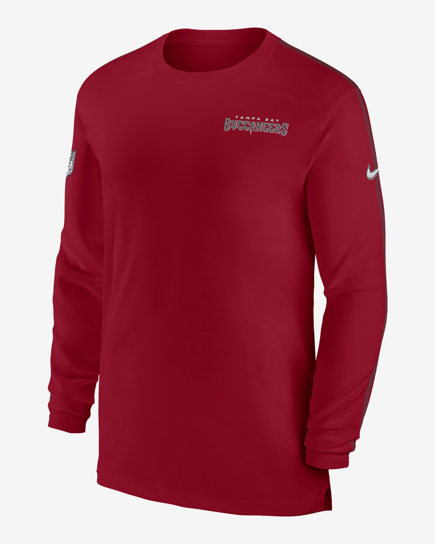 Tampa Bay Buccaneers Sideline Coach Men's Nike Dri-FIT NFL Long-Sleeve Top - Red