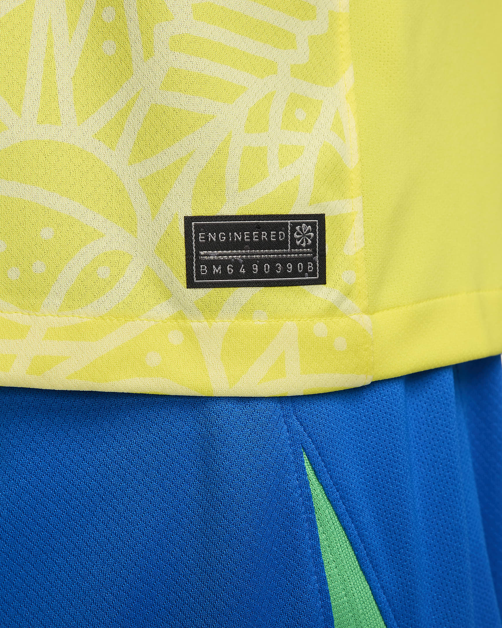 Primera equipación Stadium Brasil 2024 Camiseta de fútbol de réplica Nike Dri-FIT - Hombre - Dynamic Yellow/Lemon Chiffon/Green Spark