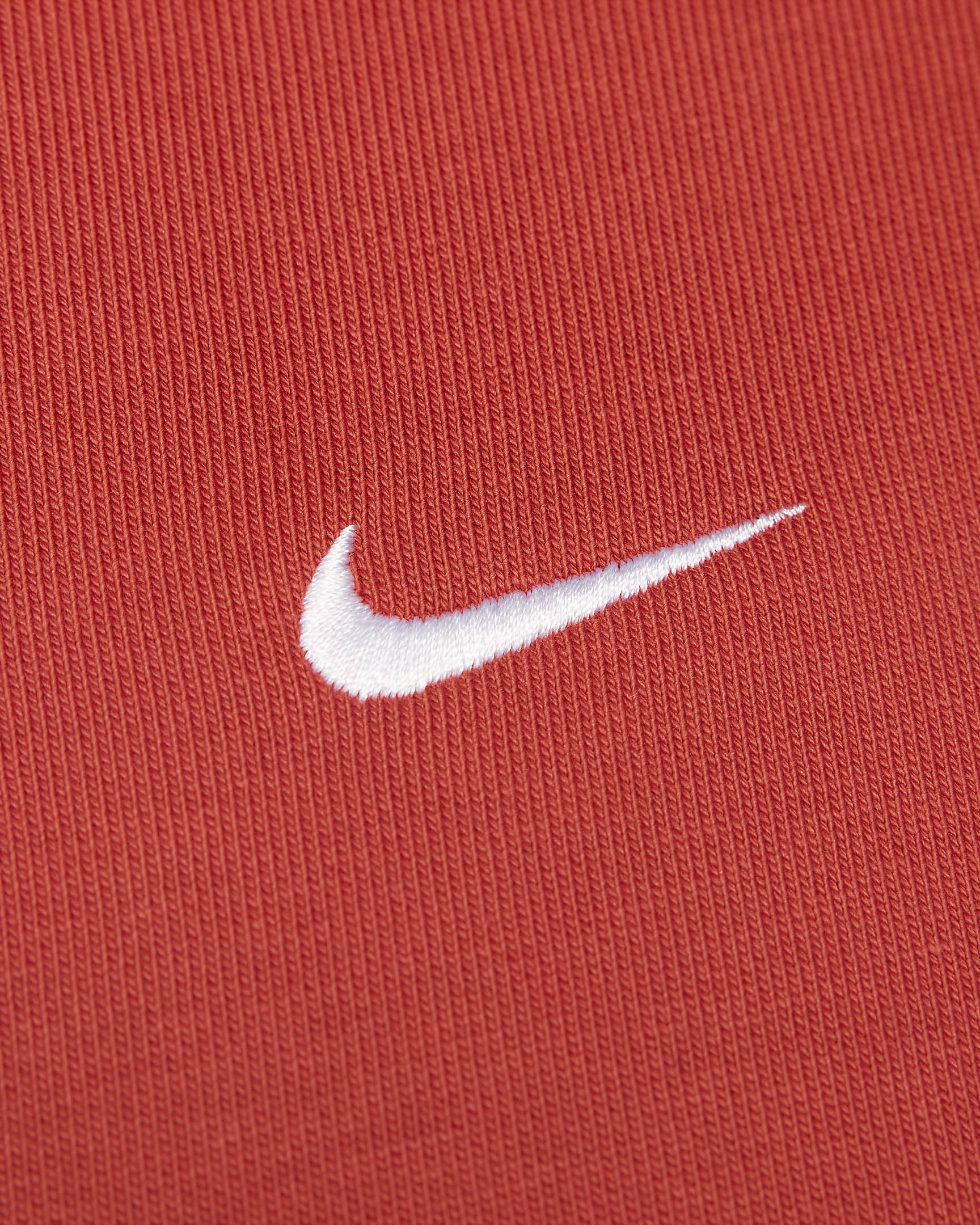 Nike Solo Swoosh Men's Fleece Crew - Dragon Red/White