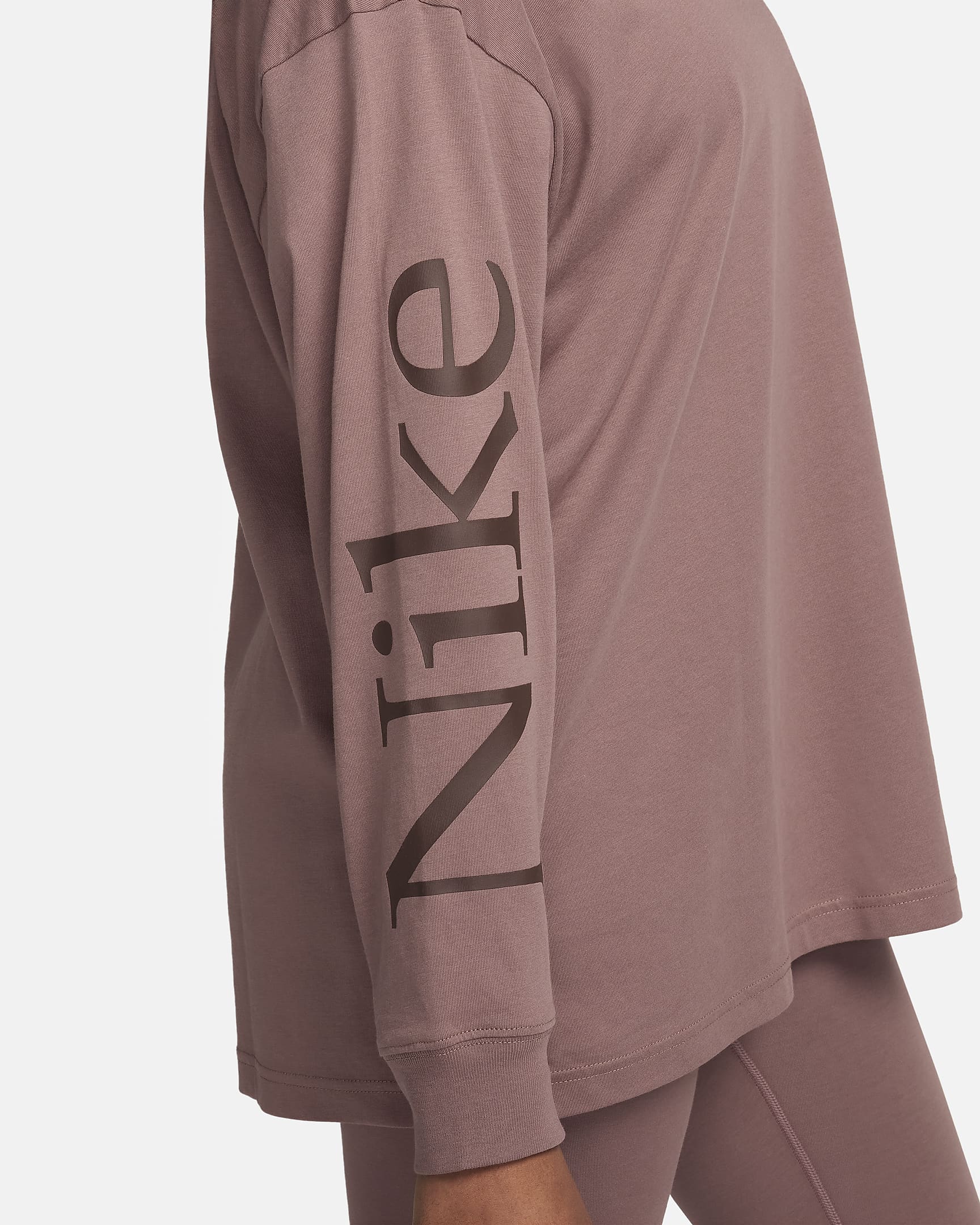 Nike Sportswear Women's Oversized Long-Sleeve Top - Smokey Mauve