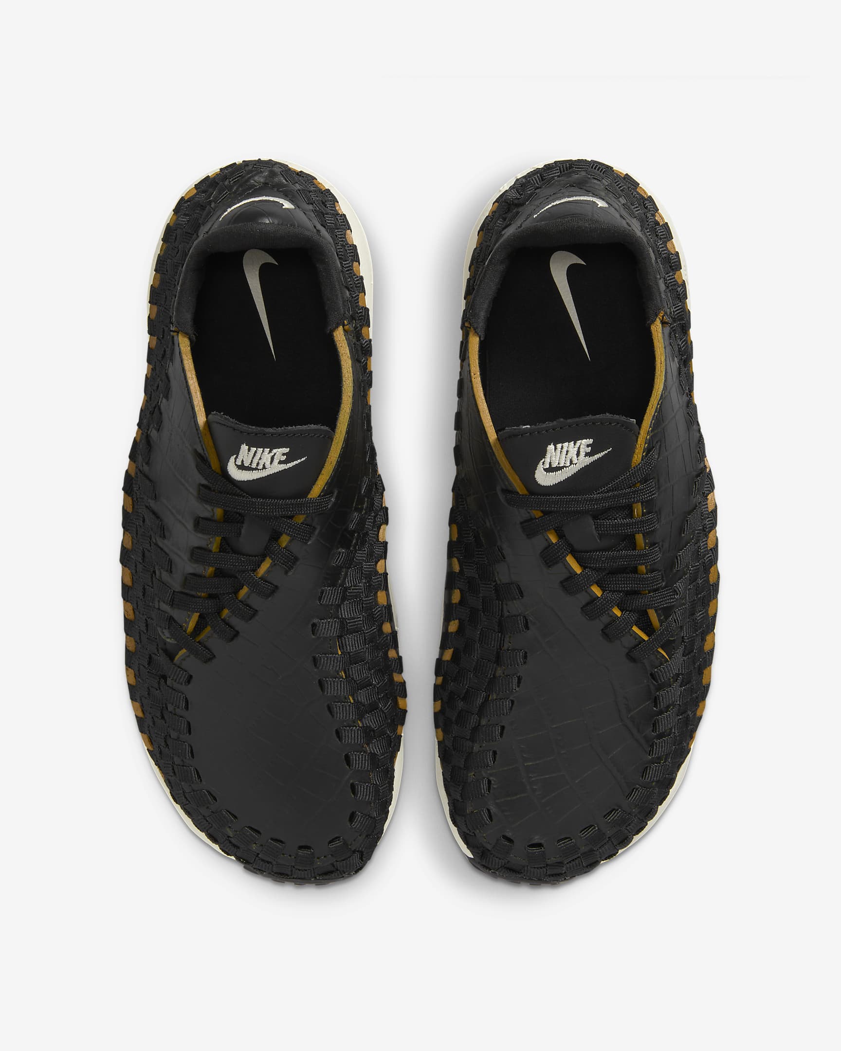 Sko Nike Air Footscape Woven Premium för kvinnor - Svart/Desert Ochre/Pale Ivory