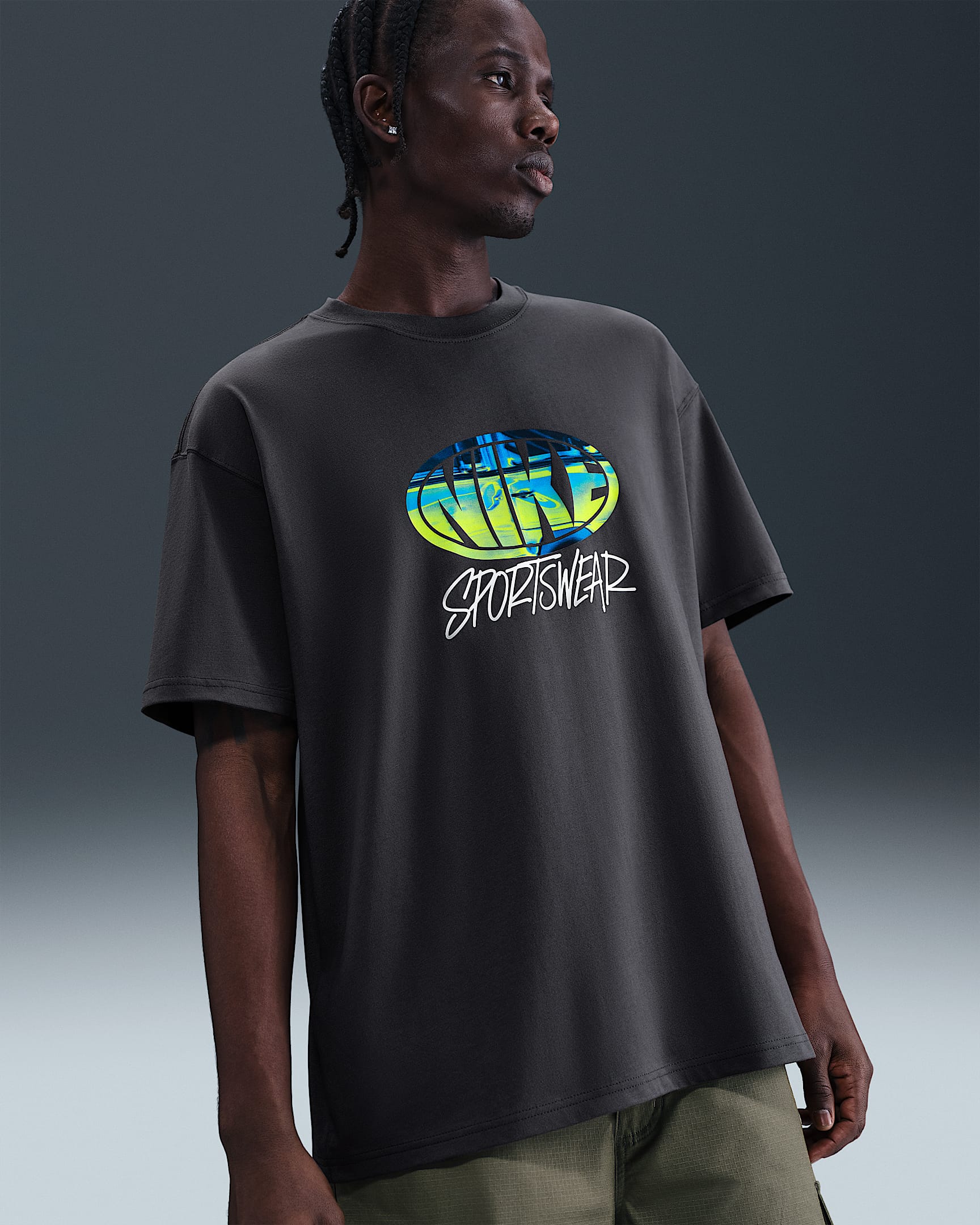 Nike Sportswear Men's Max90 T-Shirt - Medium Ash/White/Medium Ash