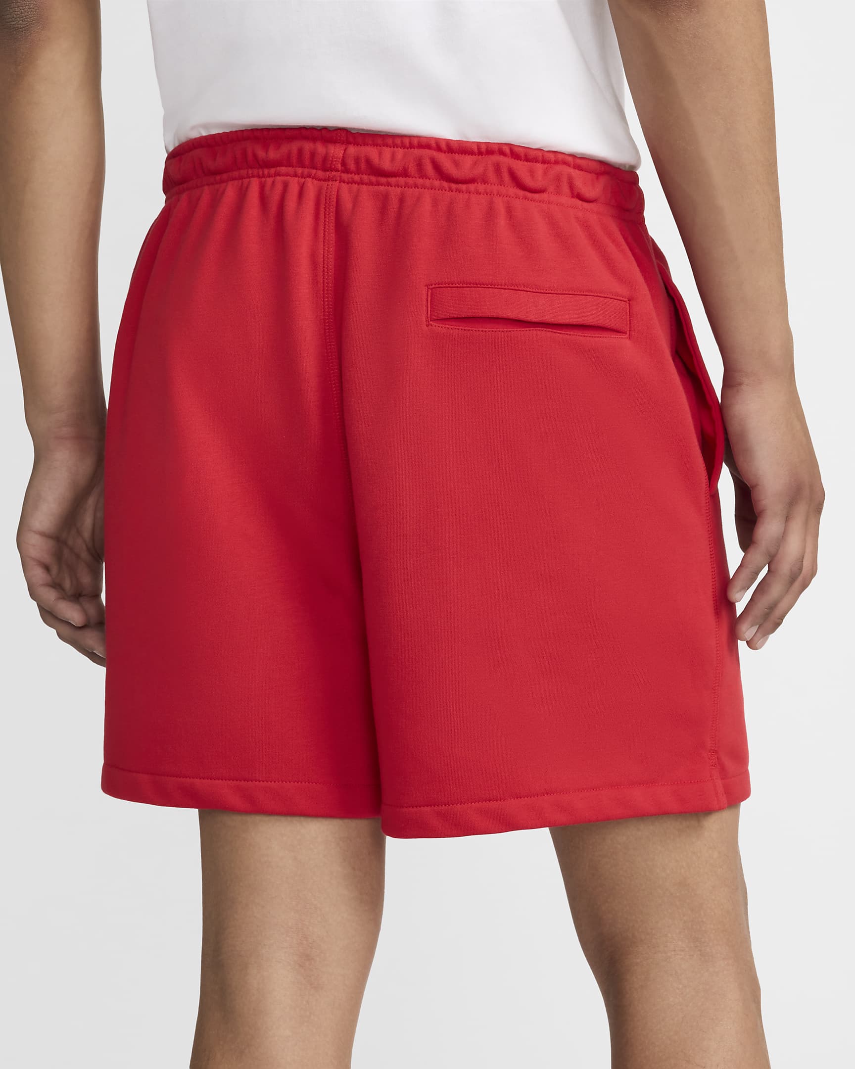 Shorts Flow in French Terry Nike Club – Uomo - University Red/University Red/Bianco