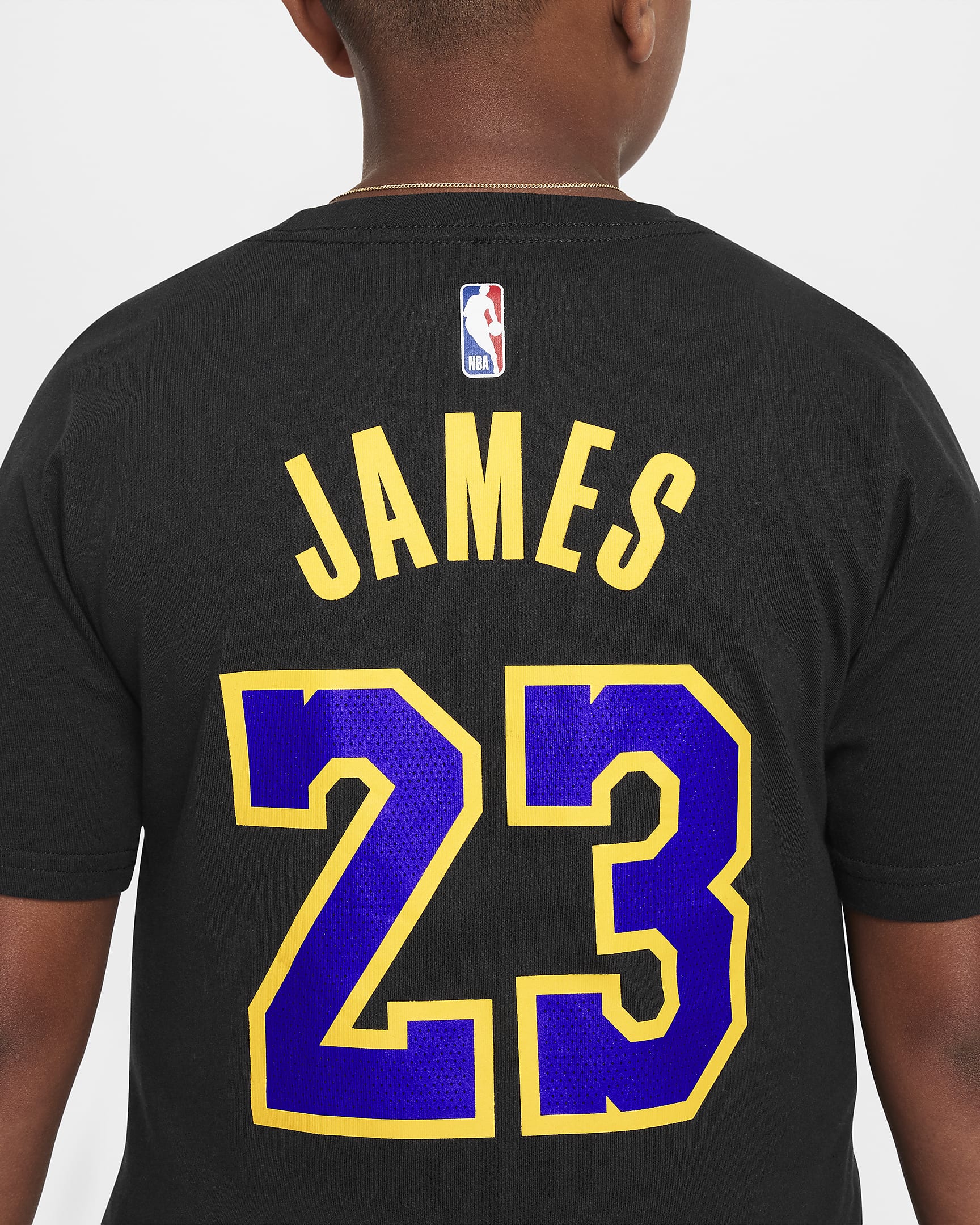 LeBron James Los Angeles Lakers City Edition Nike NBA-T-Shirt für ältere Kinder (Jungen) - Schwarz