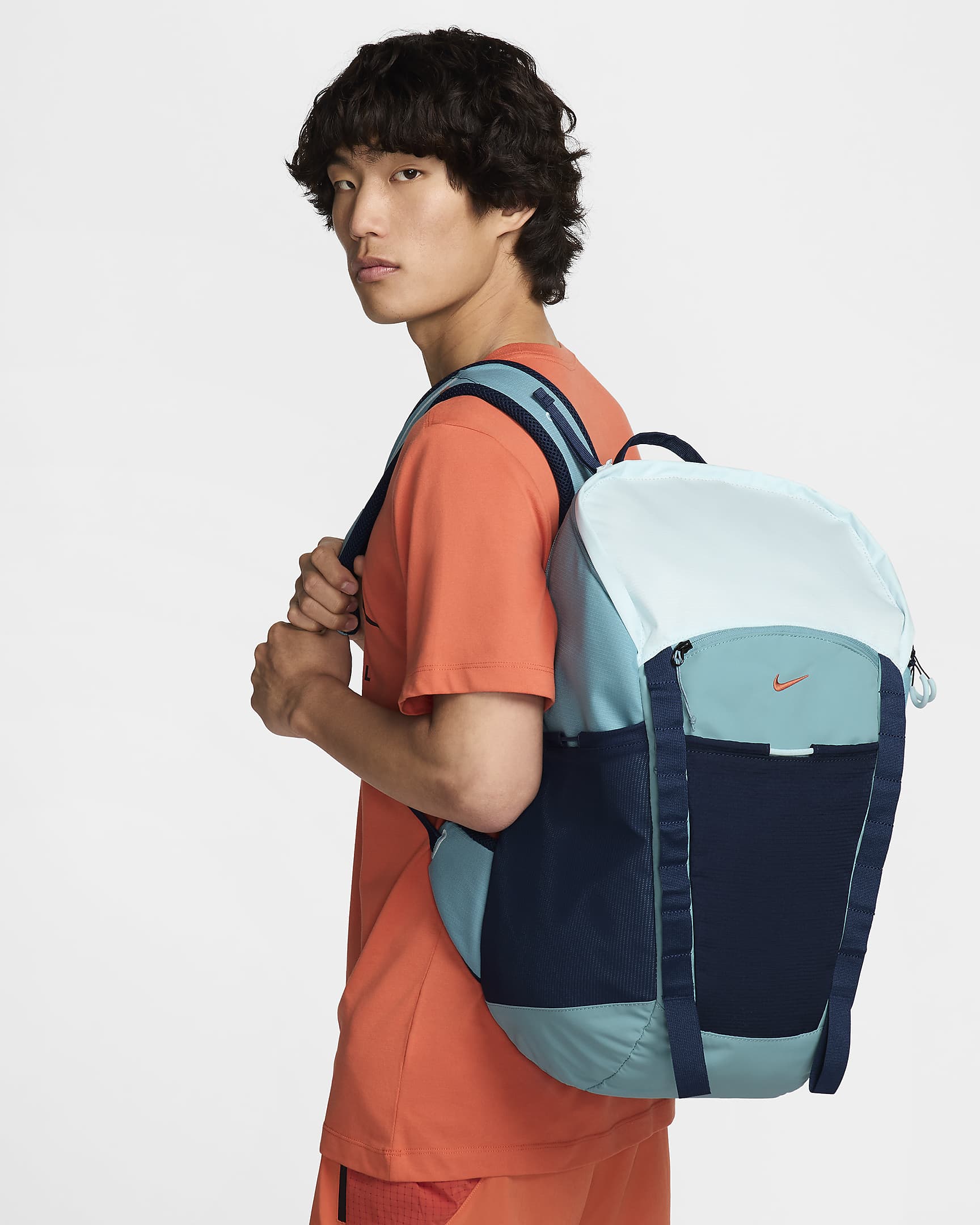 Nike Hike Backpack (27L) - Denim Turquoise/Midnight Navy/Vintage Coral