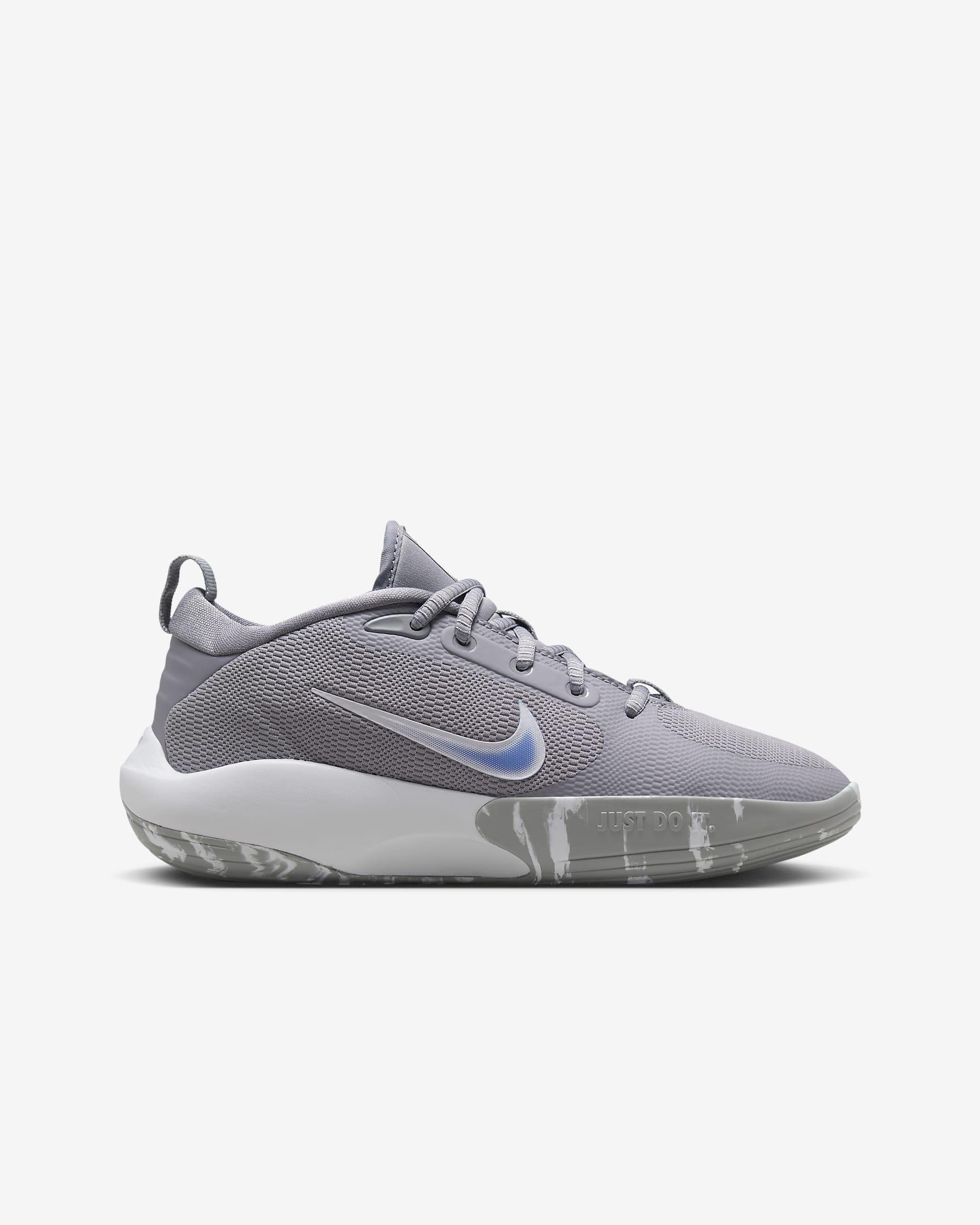 Nike IsoFly Older Kids' Basketball Shoes - Cement Grey/Light Smoke Grey/Pure Platinum/Royal Pulse