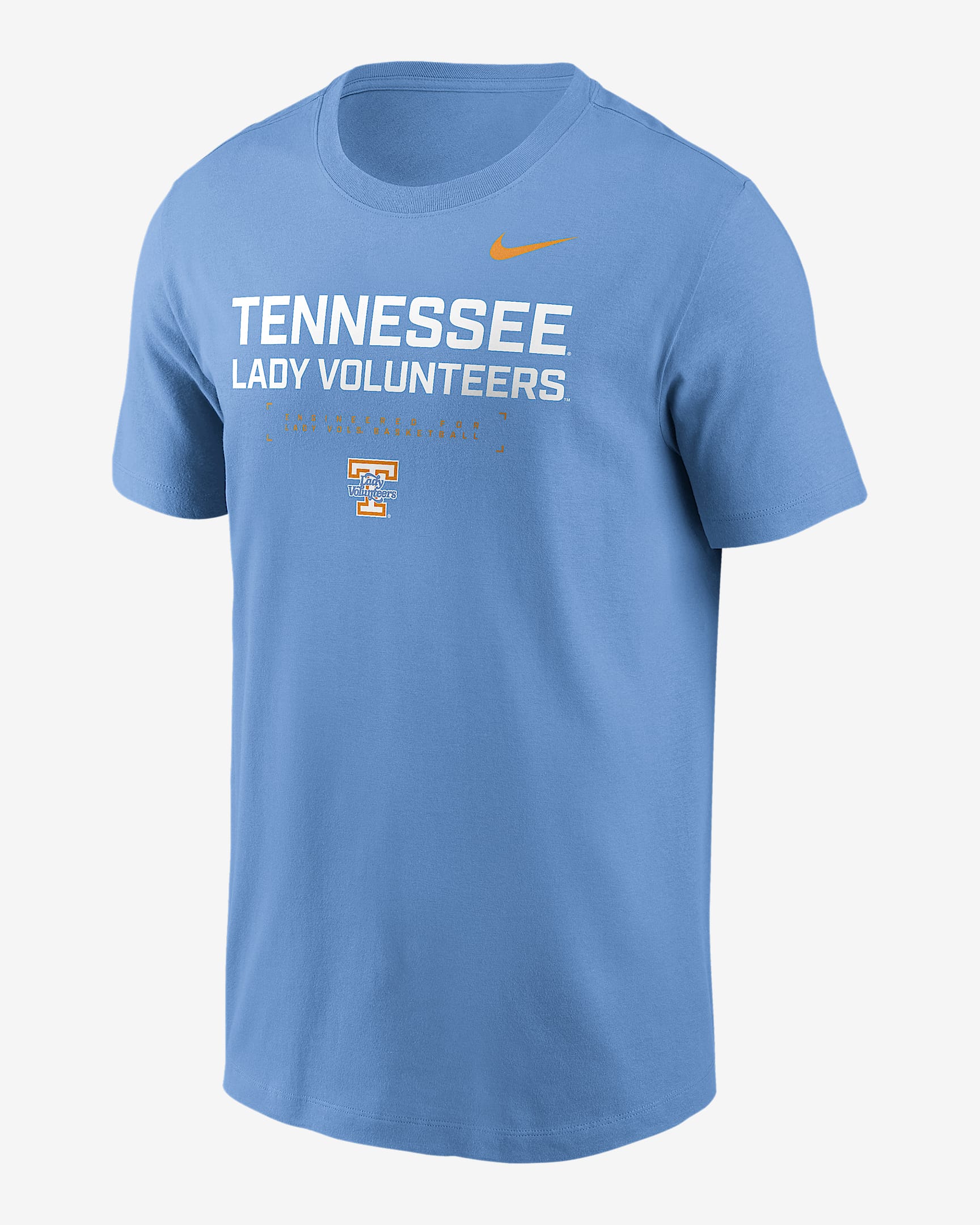 Tennessee Courtside Basketball Men's Nike Dri-FIT College T-Shirt - Light Blue