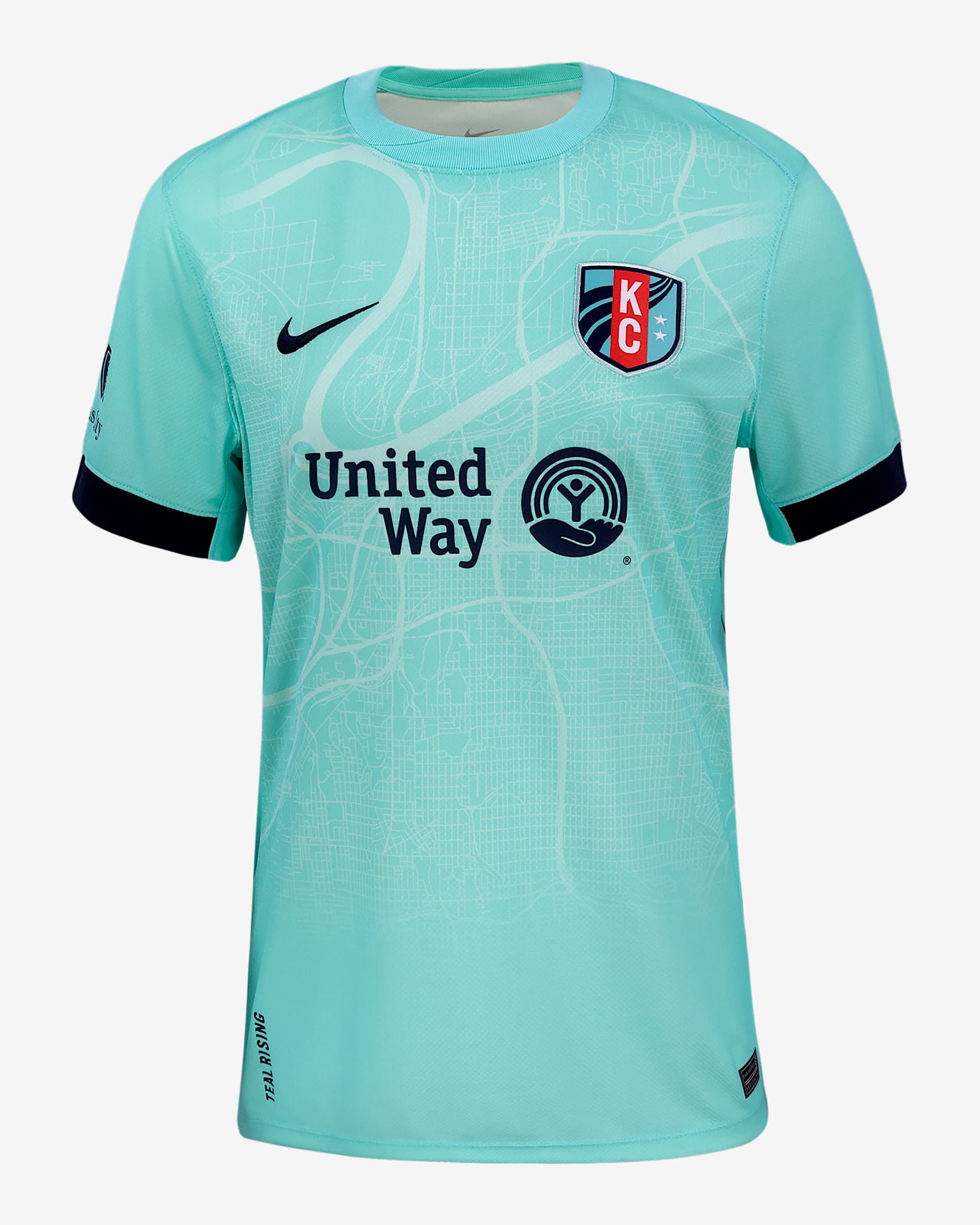 Temwa Chaŵinga KC Current 2025 Stadium Away Women's Nike Dri-FIT NWSL Replica Jersey - Hyper Turquoise