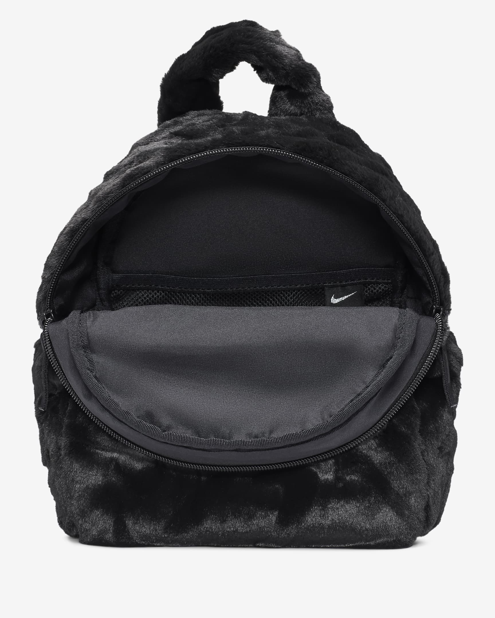 Nike Sportswear Futura Faux Fur Mini Backpack (6L) - Black/Black/Black