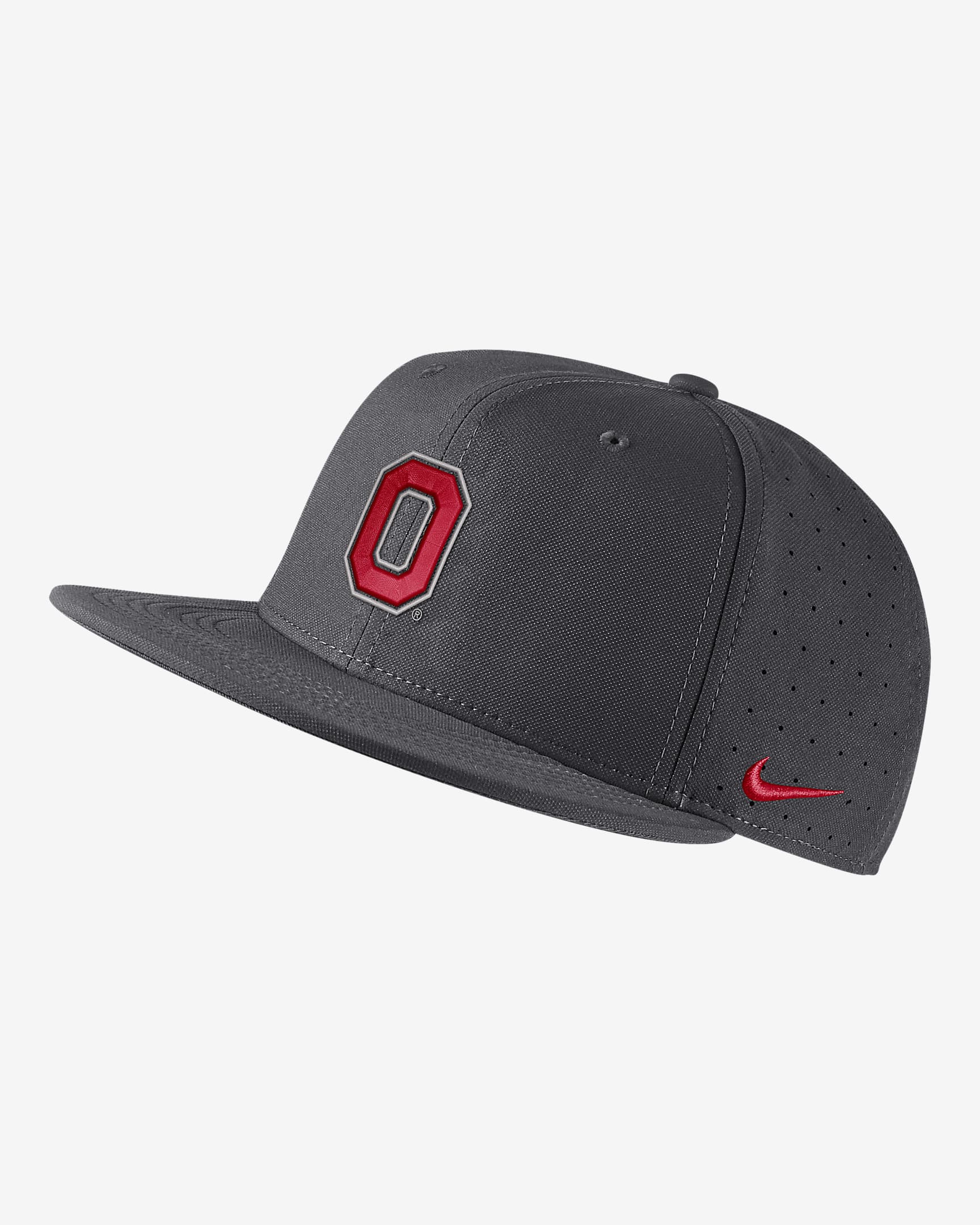 Gorro de béisbol ajustado Nike College Ohio State - Negro