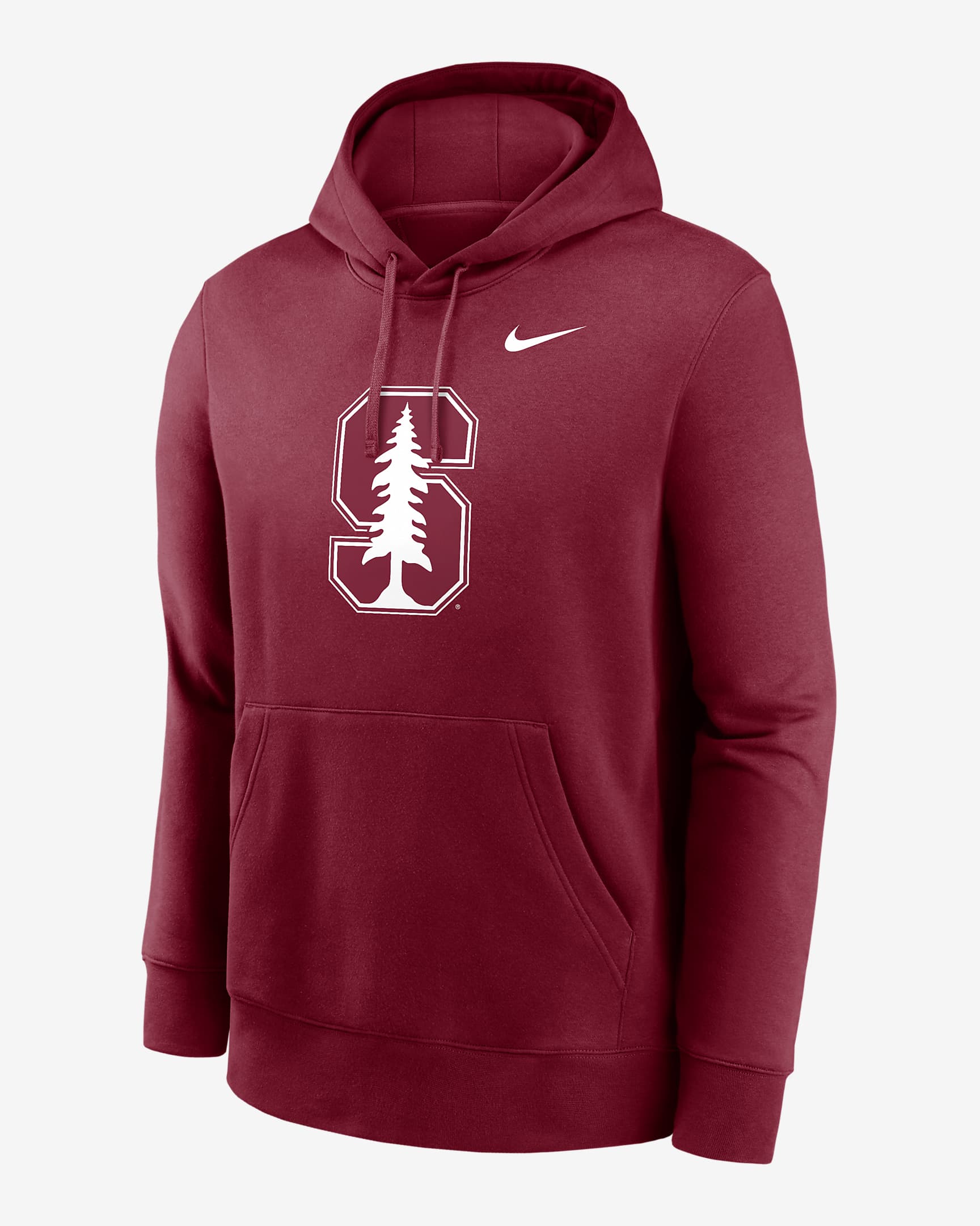 Stanford Cardinal Primetime Evergreen Club Primary Logo Men's Nike College Pullover Hoodie - Cardinal Red