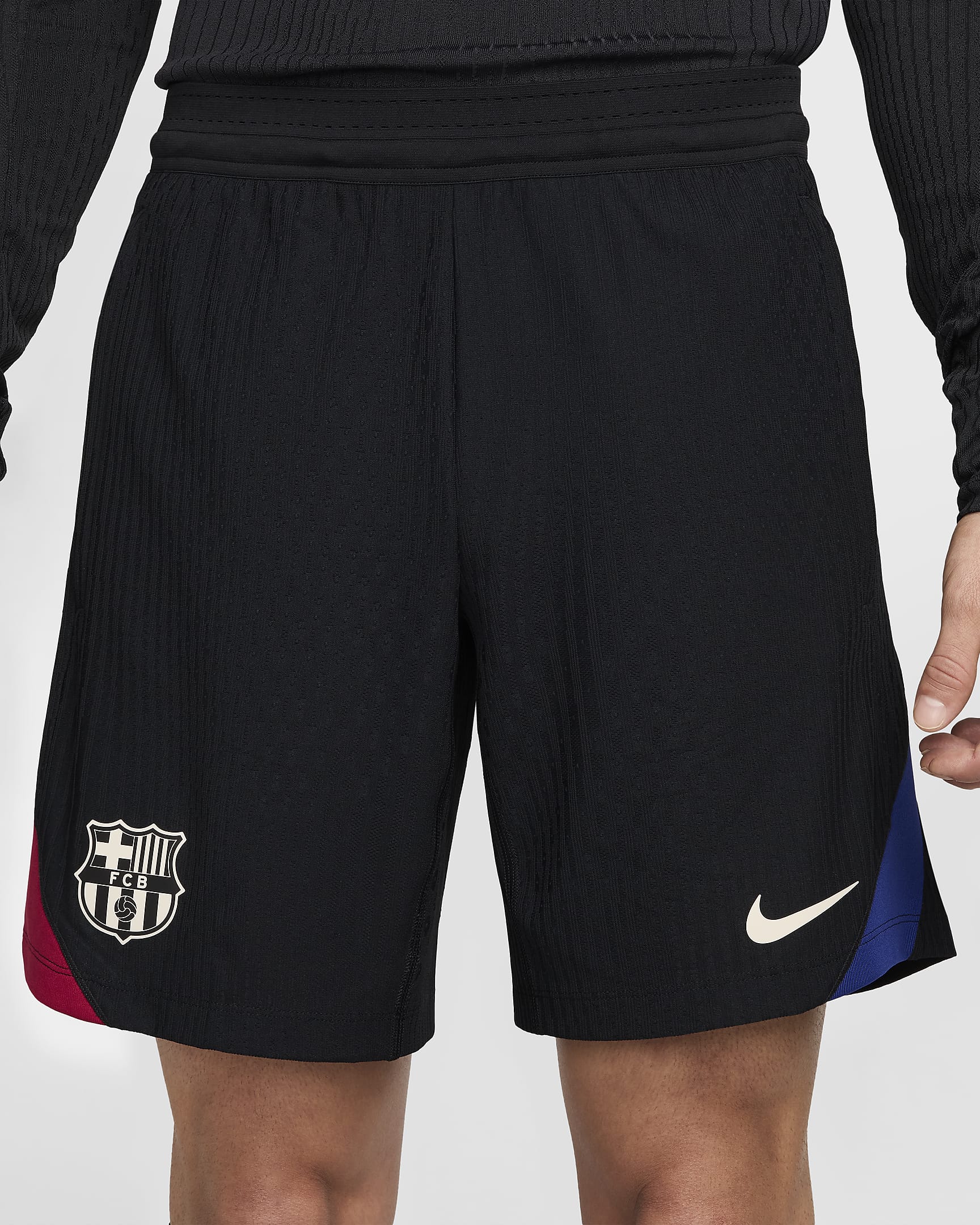 FC Barcelona Strike Elite Nike Dri-FIT ADV Fußballshorts aus Strickmaterial für Herren - Schwarz/Noble Red/Deep Royal Blue/Light Orewood Brown