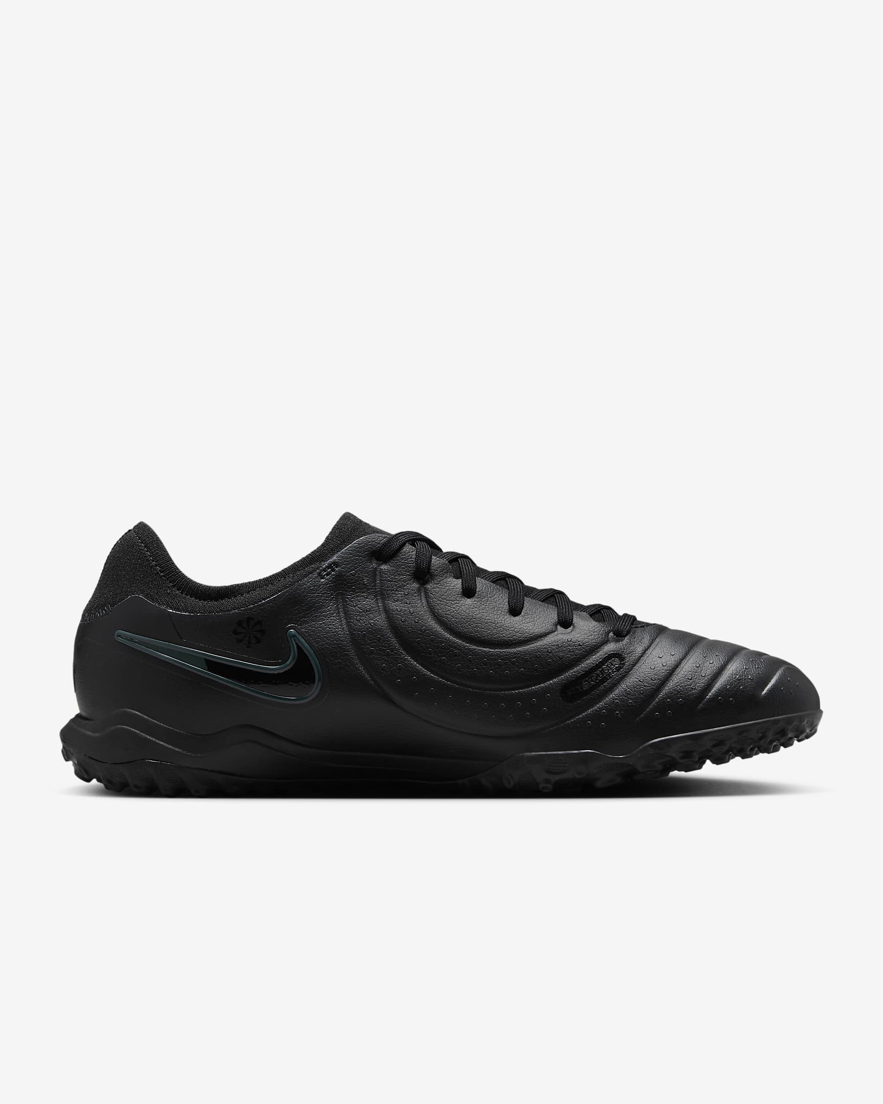 Nike Tiempo Legend 10 Pro Turf Low-Top Football Shoes - Black/Deep Jungle/Black