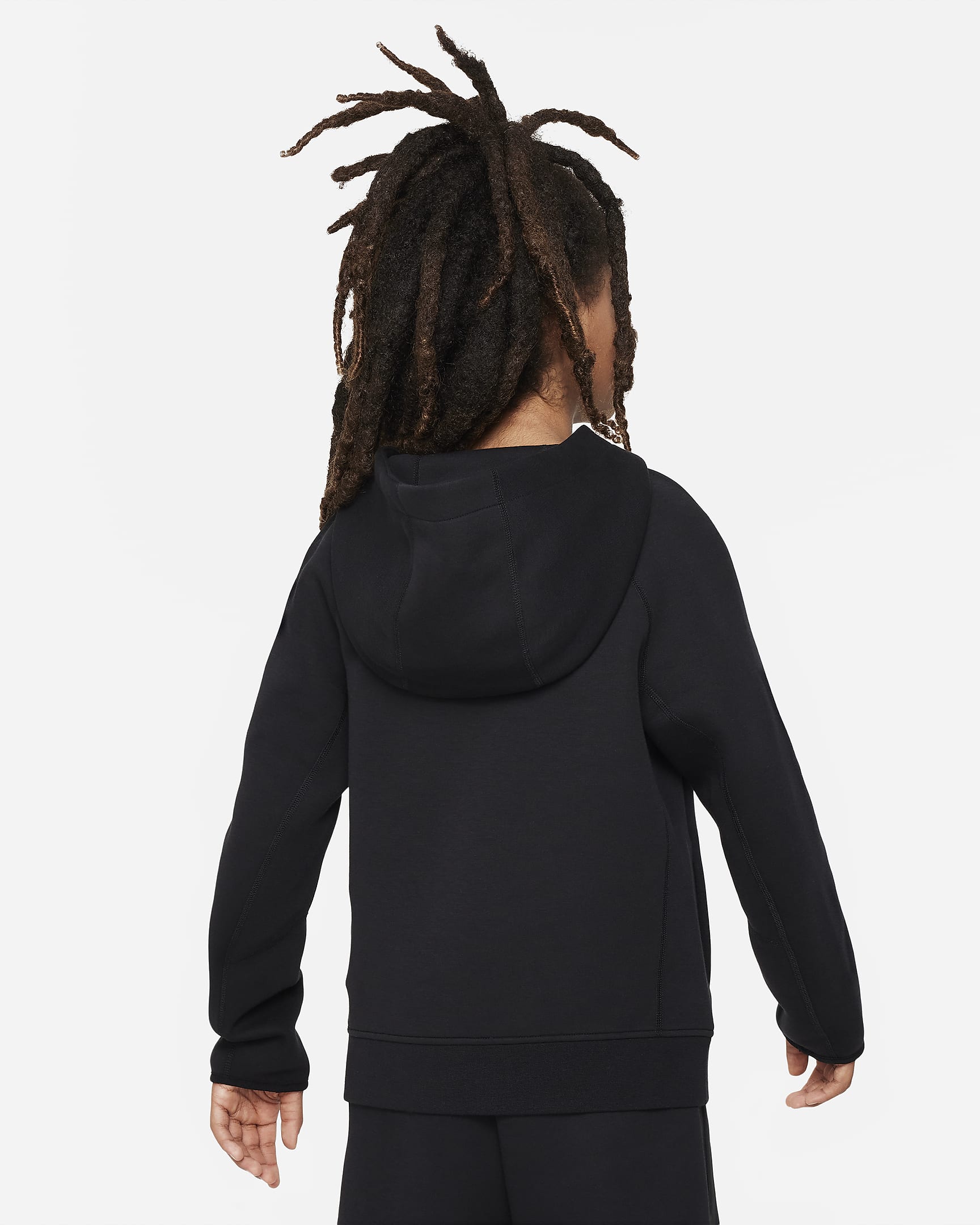 Huvtröja Nike Sportswear Tech Fleece för ungdom (killar) - Svart/Svart