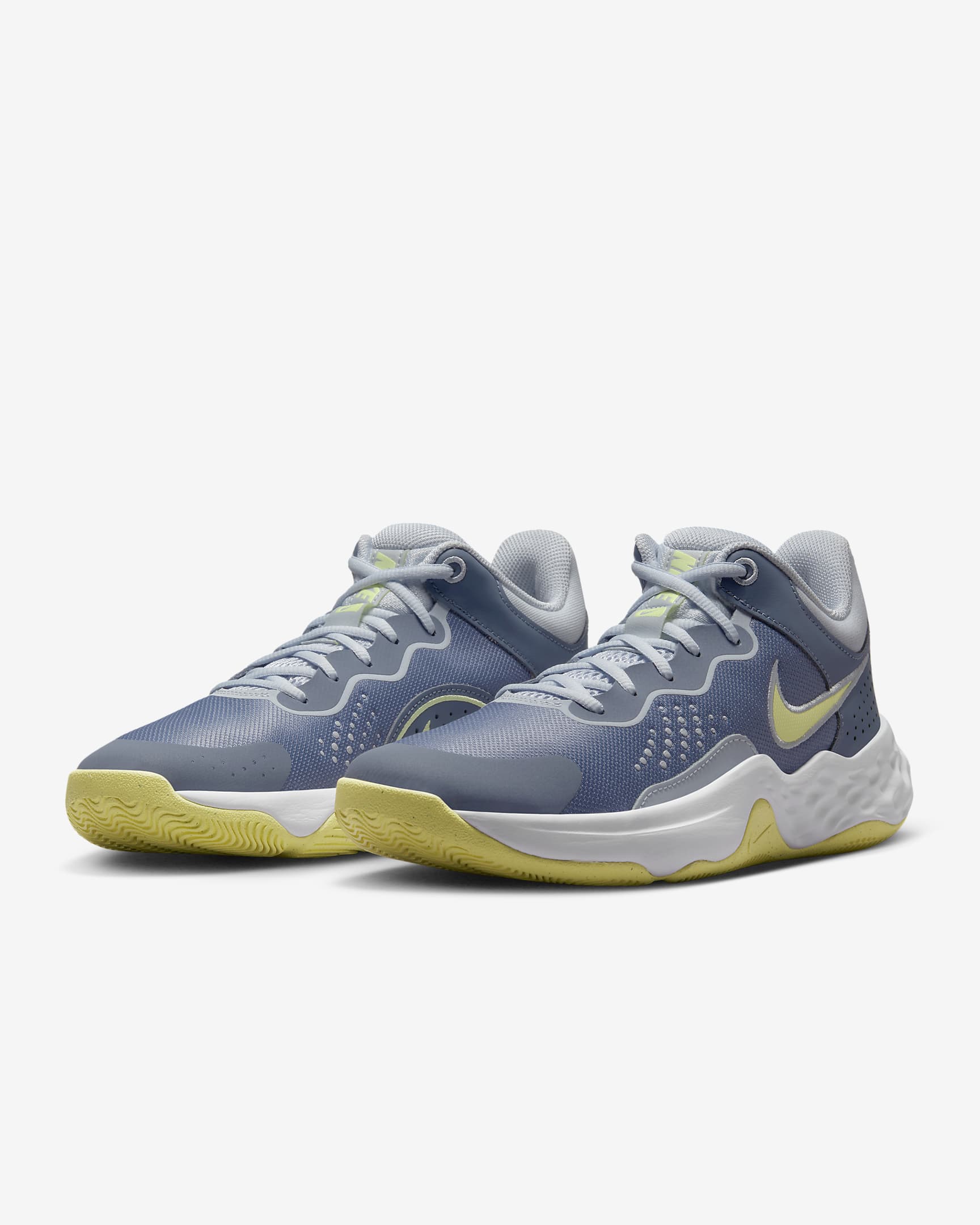 Nike Fly.By Mid 3 Basketball Shoes - Ashen Slate/Football Grey/White/Citron Tint