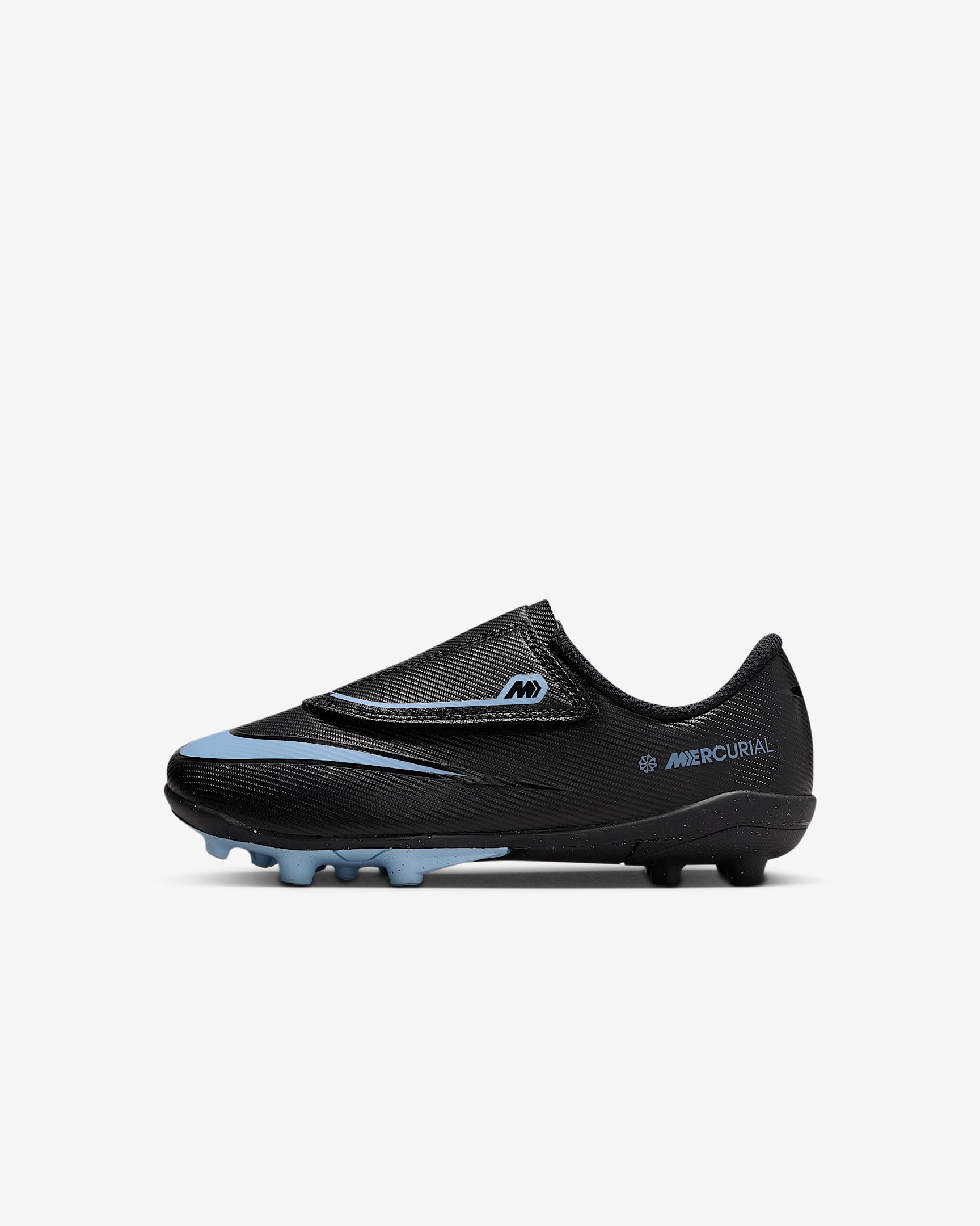 Nike Jr. Mercurial Vapor 16 Club Younger Kids' Multi-Ground Low-Top Football Boot - Black/Ice Blue