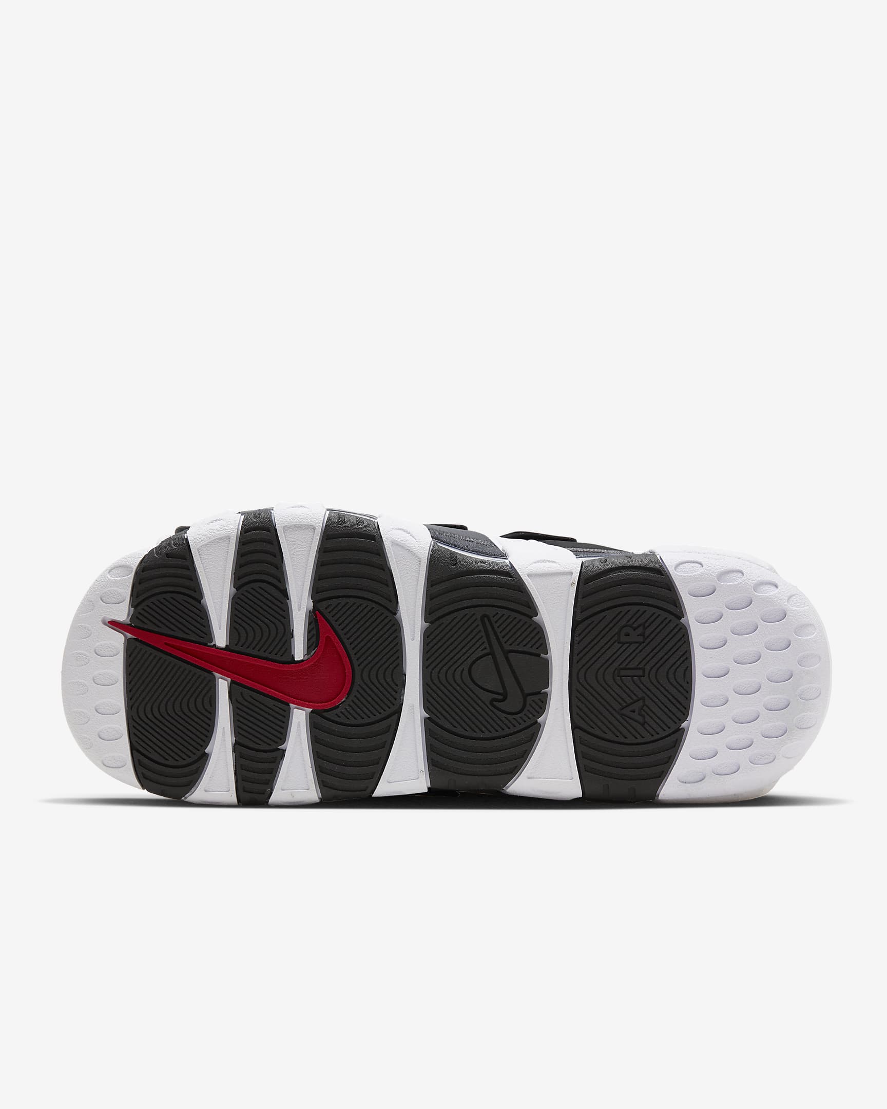 Nike Air More Uptempo Men's Slides - White/Black/Varsity Red