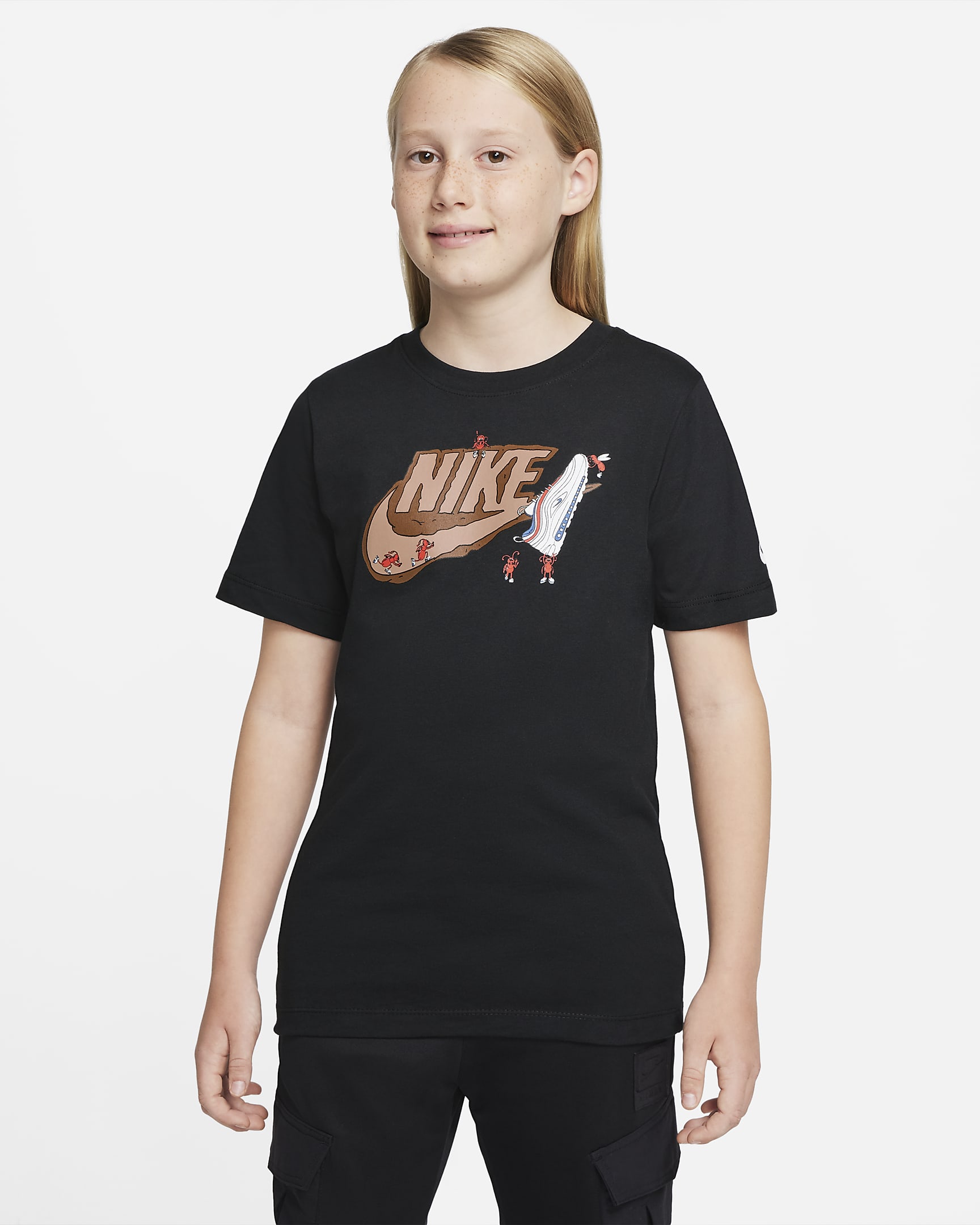 Nike Sportswear Big Kids' (Boys') T-Shirt - Black