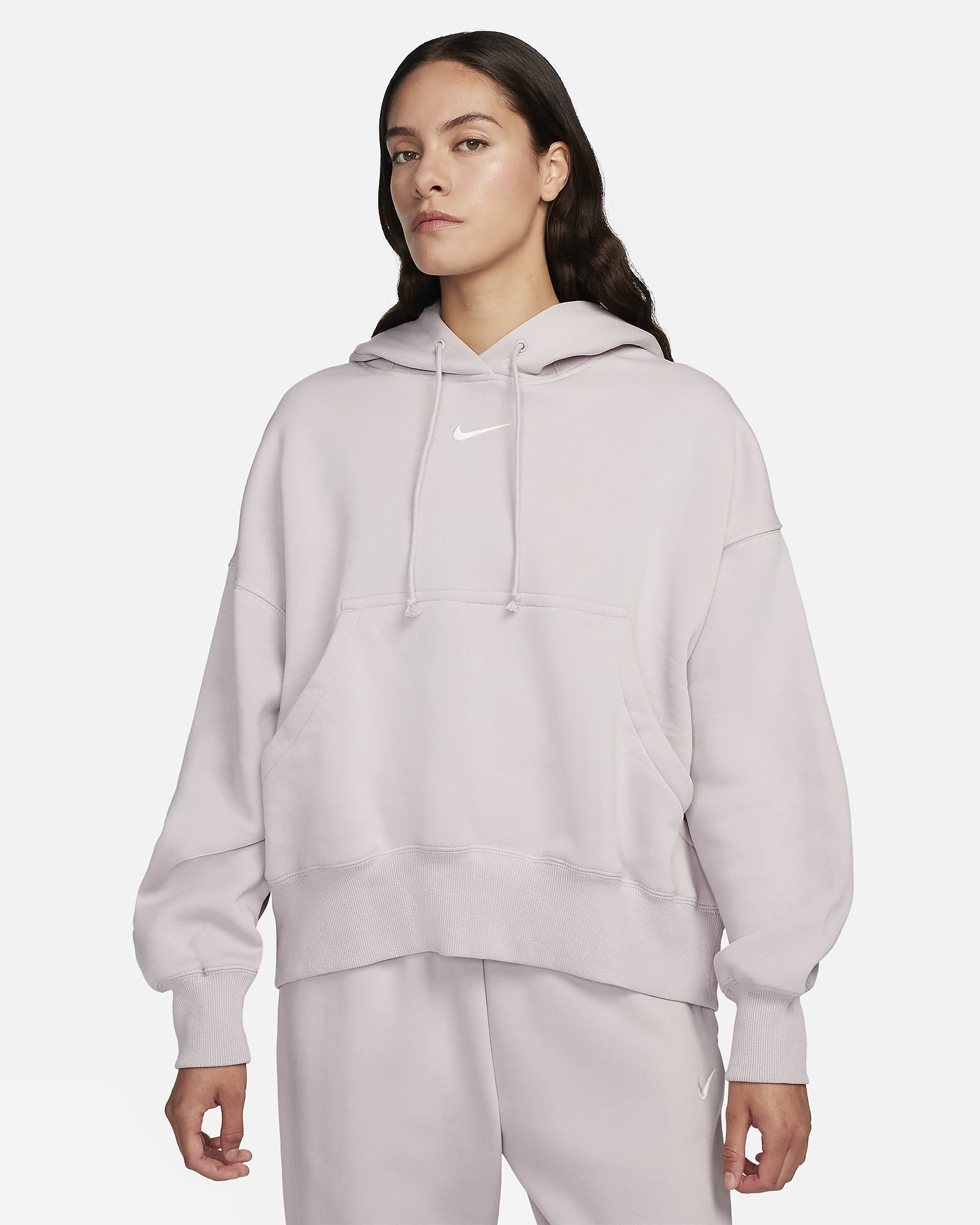 Nike Sportswear Phoenix Fleece Women's Over-Oversized Pullover Hoodie - Platinum Violet/Sail