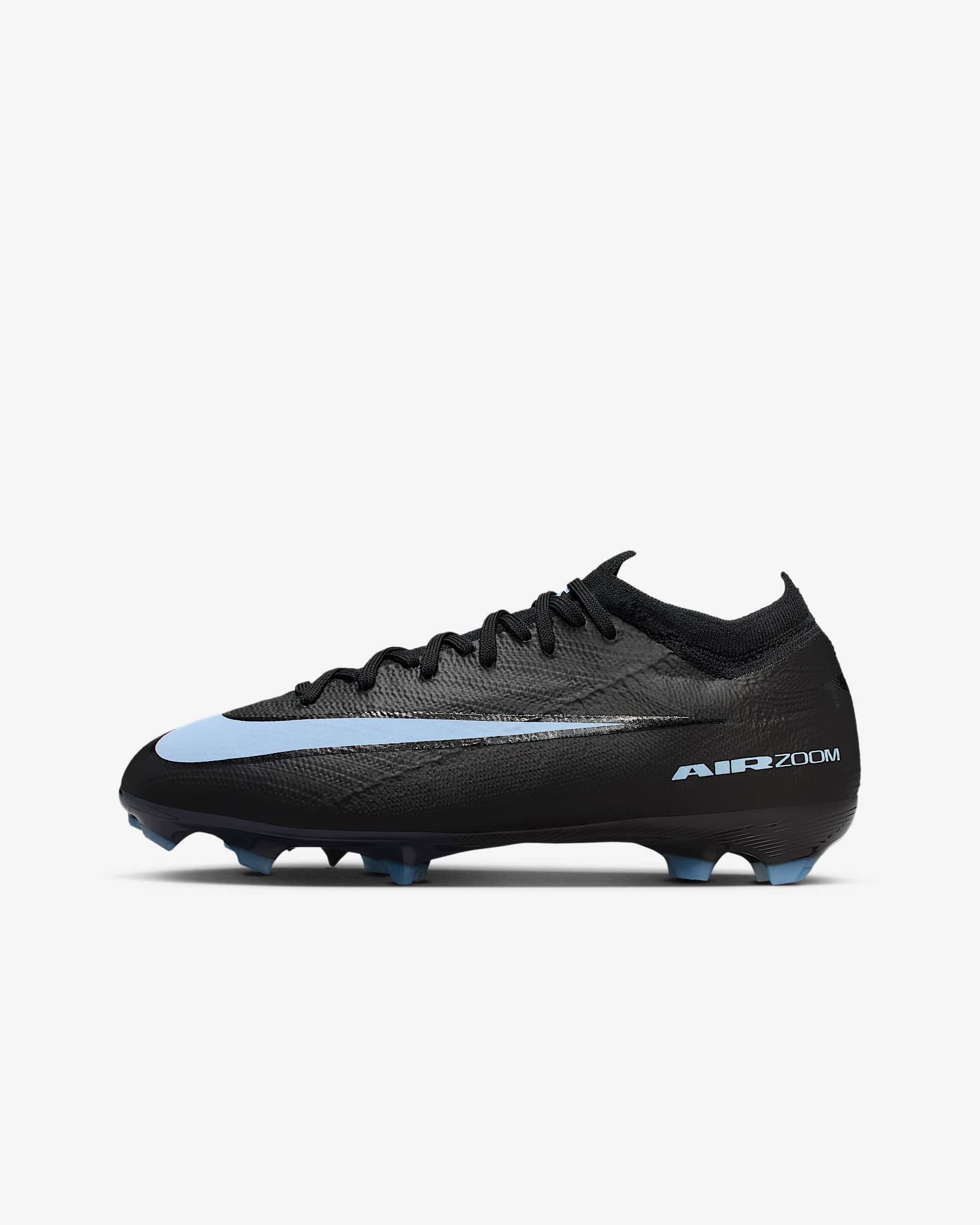 Nike Jr. Mercurial Vapor 16 Pro Little/Big Kids' Firm-Ground Low-Top Soccer Cleats - Black/Ice Blue